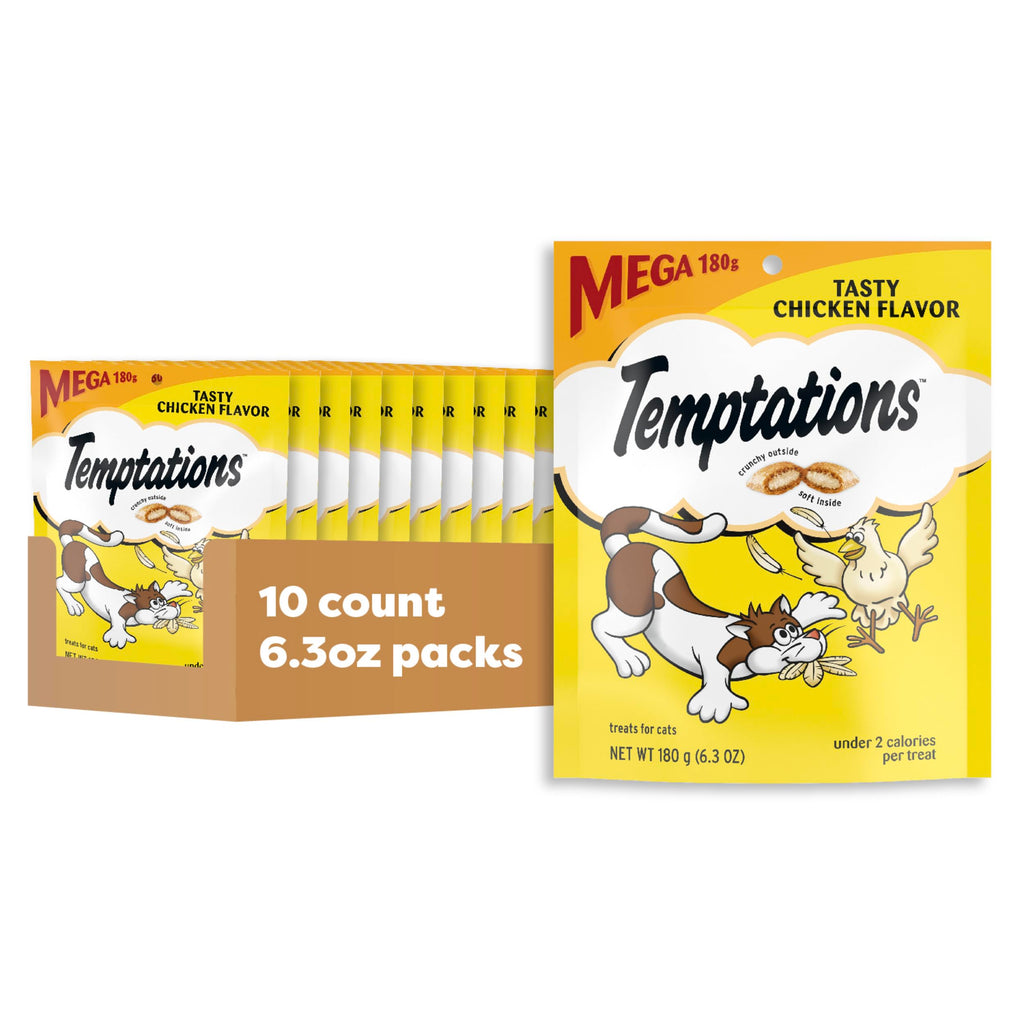 Temptations Cat Treats Classic Crunchy and Soft Cat Treats, Tasty Chicken Flavor, 30 oz. Tub
