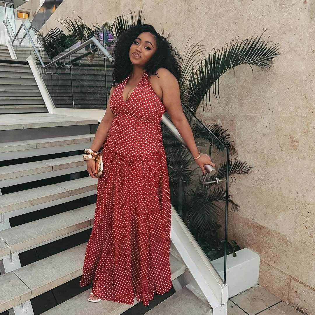 Women's Polka Dot Maxi Dress Halter Neck Sleeveless Drop Waist Flowy Summer Wedding Beach Sundress