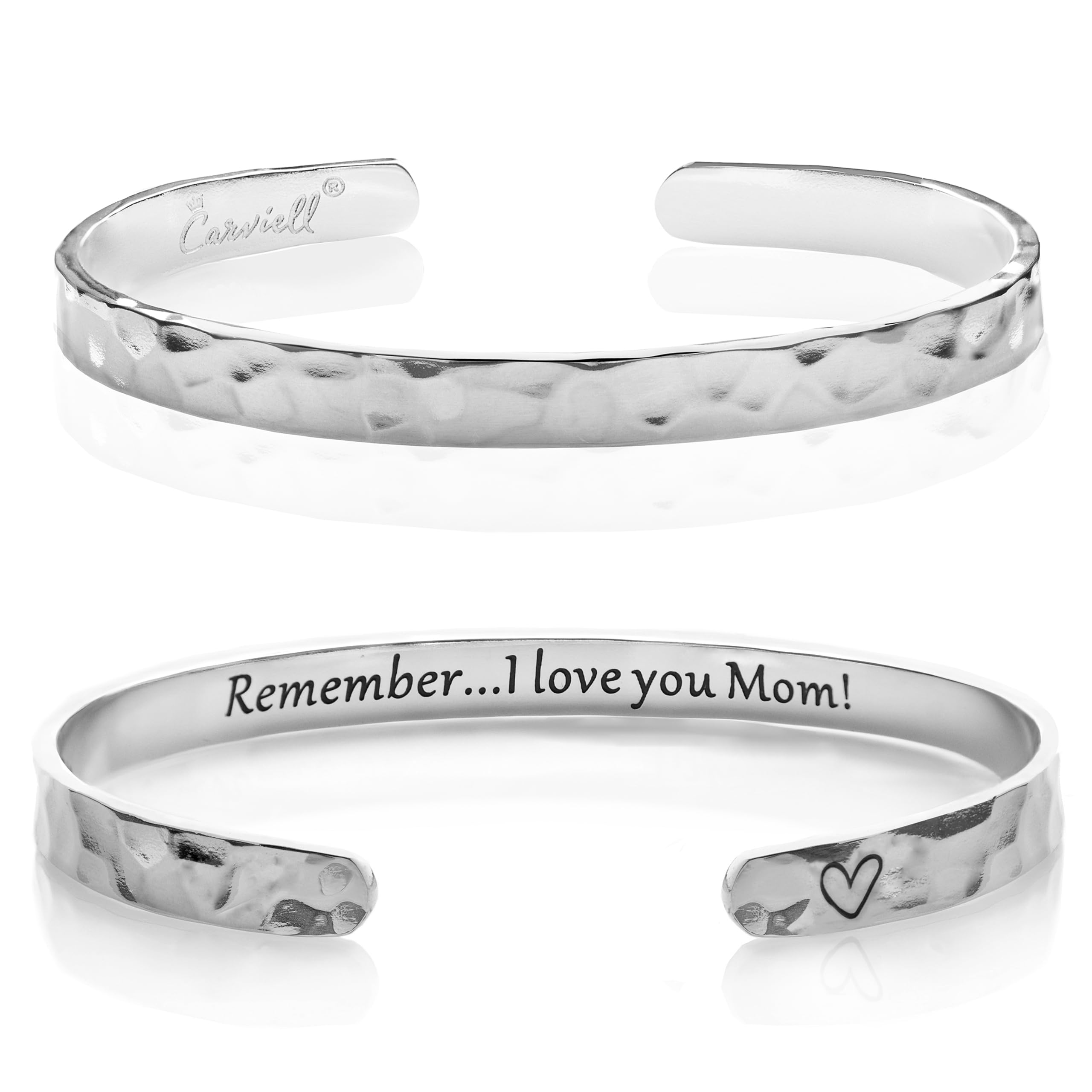 Carviell Bracelet - Gifts for Women – Inspirational, Friendship, Love, Mom, Daughter, Sister, Christian, Graduation, Memorial & Wedding Gifts – 100+ Phrases – Stainless Steel, Gift-Ready