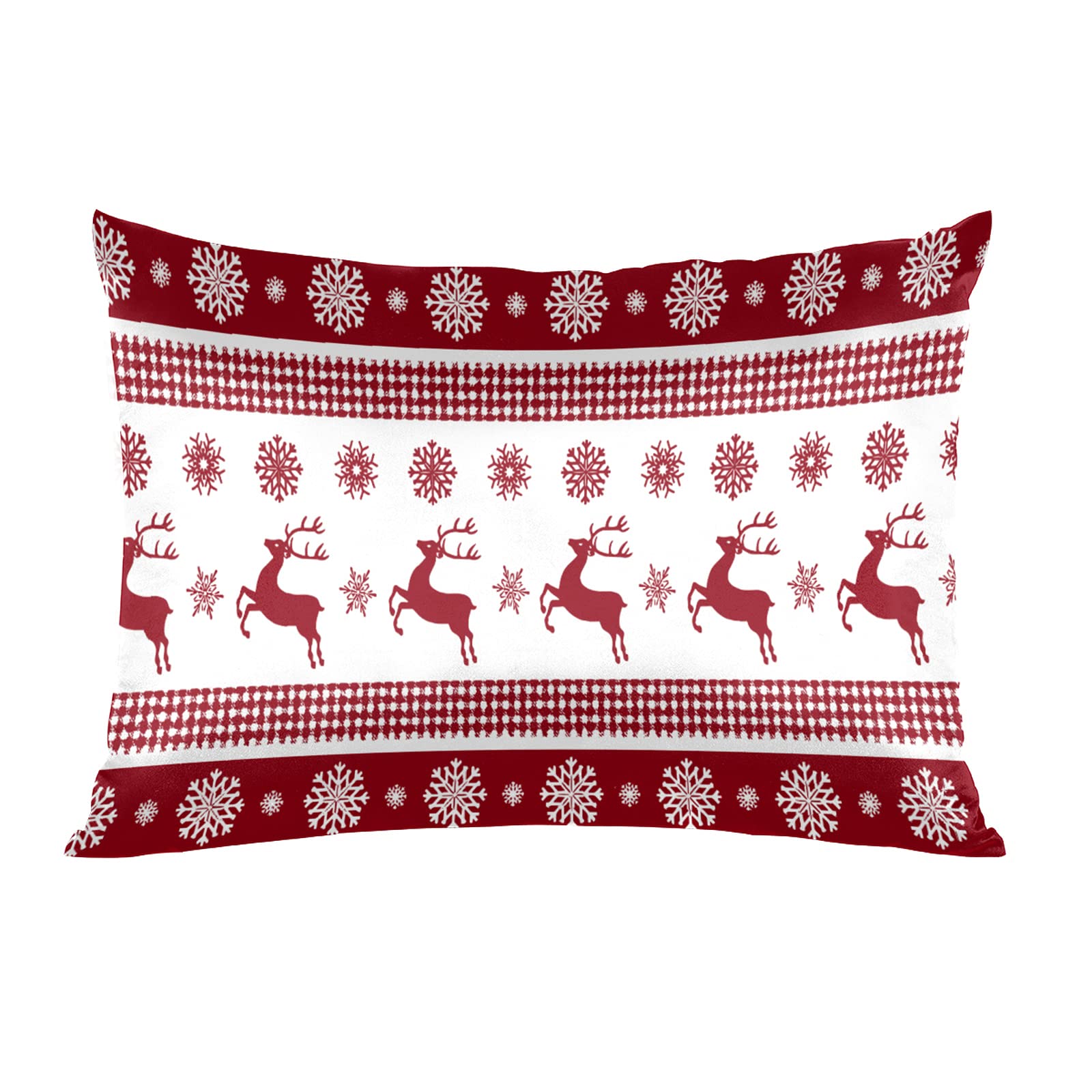Christmas Light Trees Satin Pillow Case for Hair and Skin Satin Pillowcase Without Zipper Pillowcase, Standard Size Slip Silk Pillow Cases 20"x26" Silk Pillowcases for Bedroom Sofa Home Decor