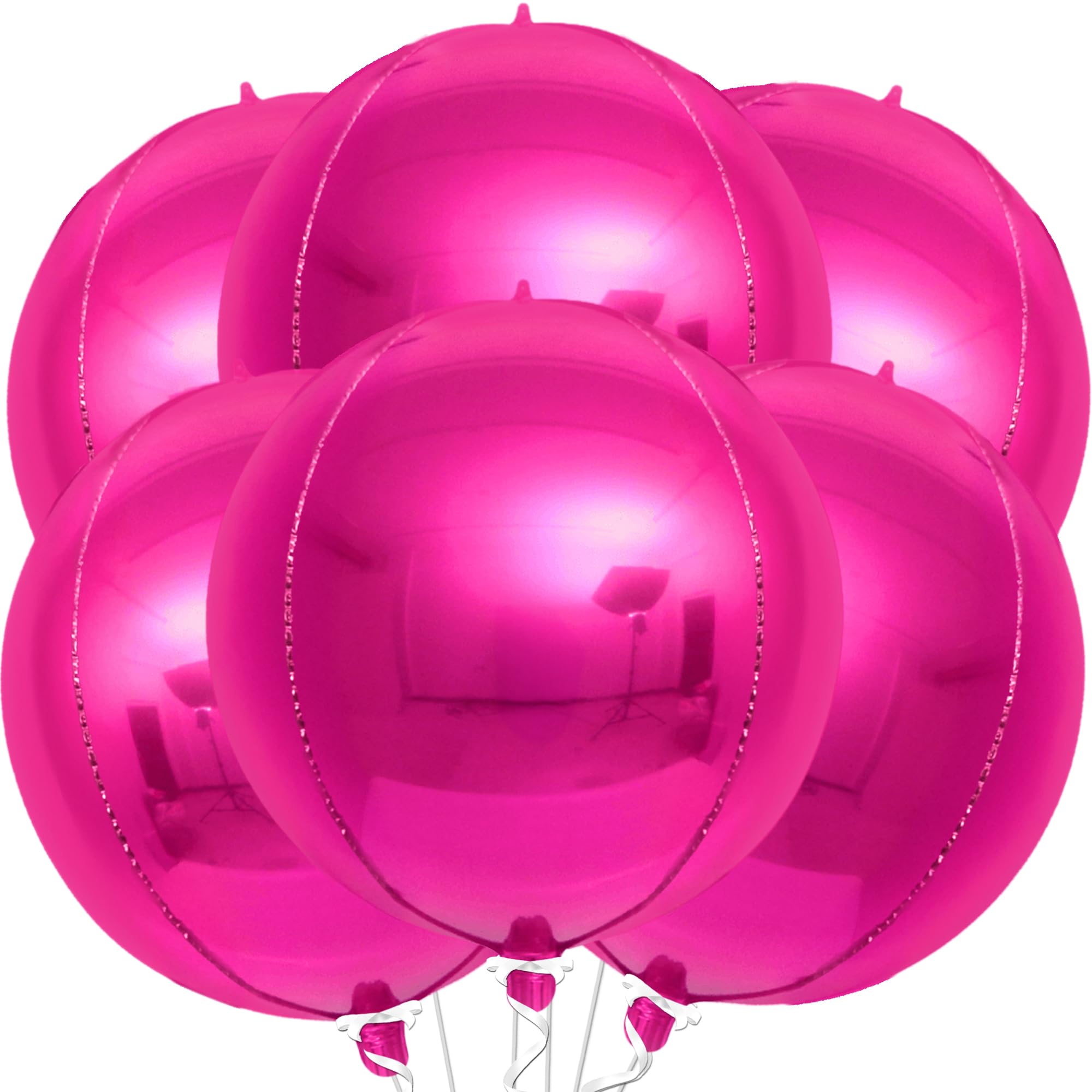 KatchOn, Big Silver Disco Ball Balloons - 22 Inch, Pack of 6 | Disco Party Decorations, 4D Sphere Disco Balloons for 70s Theme Party Decor, Bachelorette Party Decorations | Graduation Decorations 2026