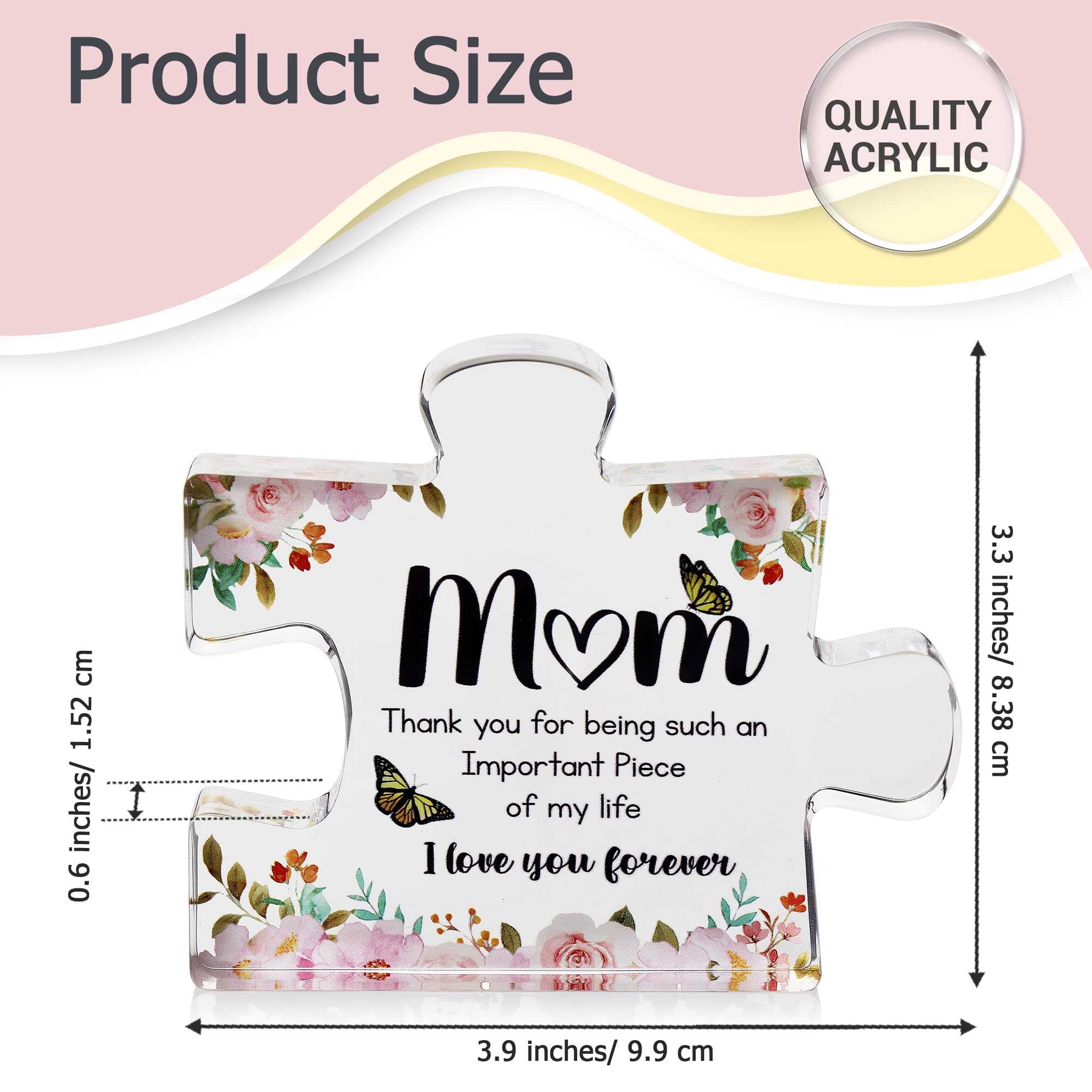 Engraved Acrylic Block Puzzle - Sentimental Gift for Her - Valentine's Day & Fiance Birthday Gift