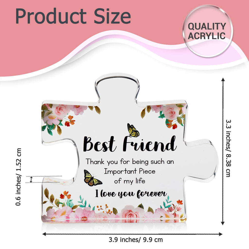 Engraved Acrylic Block Puzzle - Sentimental Gift for Her - Valentine's Day & Fiance Birthday Gift