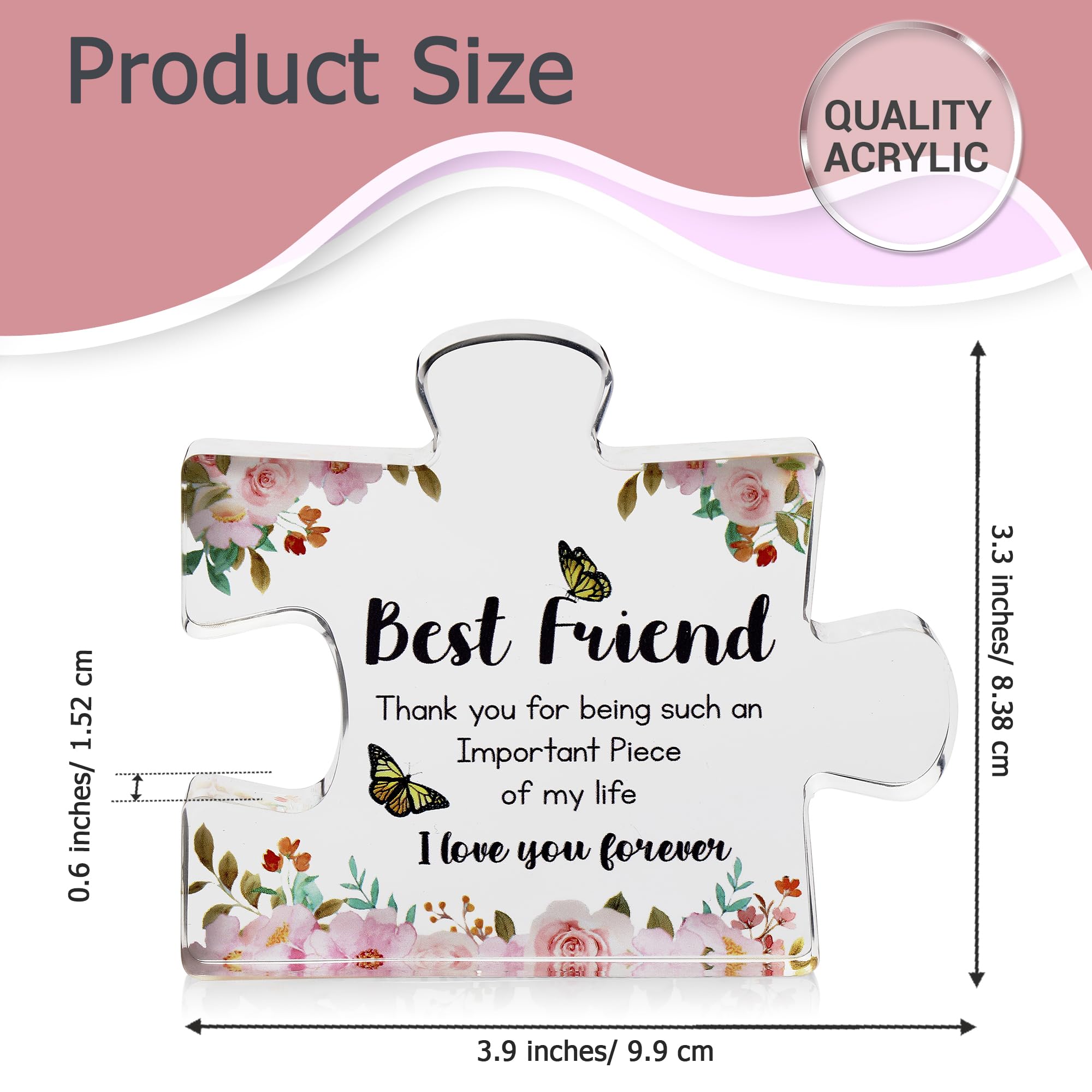 Engraved Acrylic Block Puzzle - Sentimental Gift for Her - Valentine's Day & Fiance Birthday Gift