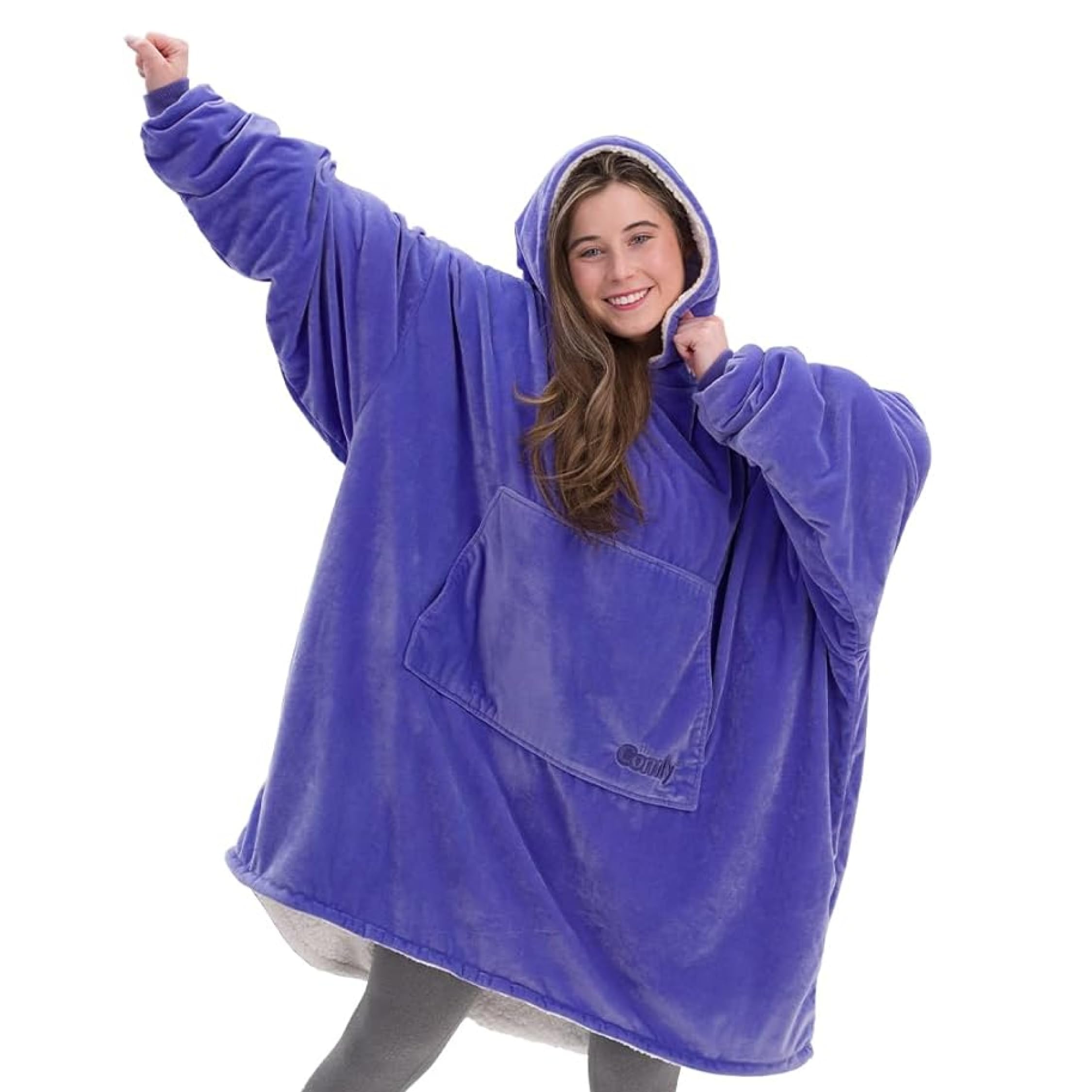 THE COMFY Original | From Shark Tank | Patented | Oversized Sherpa Wearable Blanket Hoodie| Gift for Women & Men | One Size