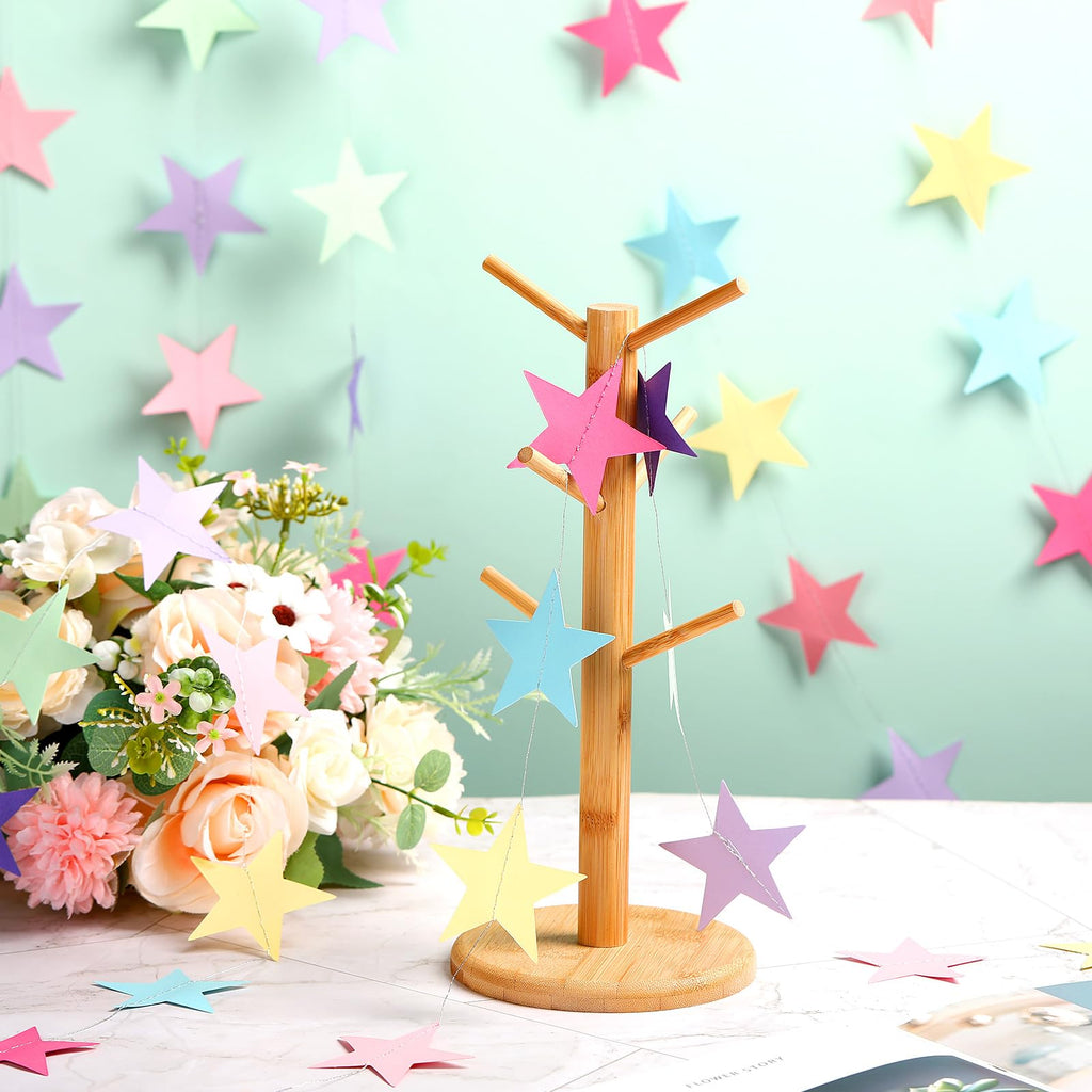 Patelai Glitter Star Garland Banner 2026 Graduation Decor 130 Feet Star Hanging Banner Twinkle Backdrop for Party Birthday Classroom Wedding Supplies(Gold)