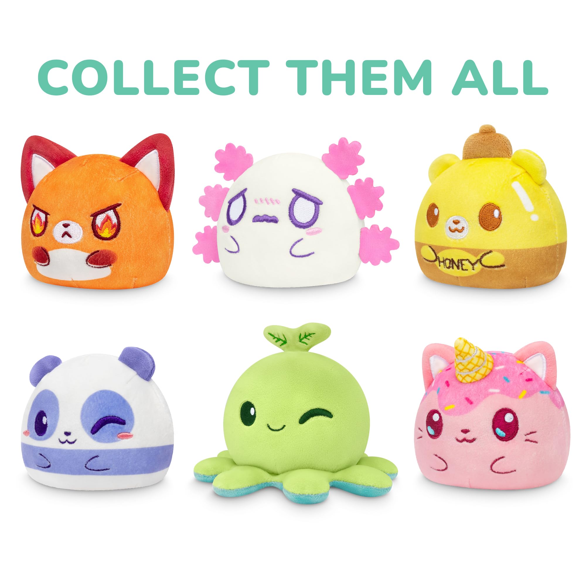 TeeTurtle Spooky Surprise Series Reversible Plushie Mystery Box - 3-Inch Mini Two-Sided Blind Box Plush with Embroidered Details - Cute Collectible Halloween Toy for Kids, Teens, and Adults