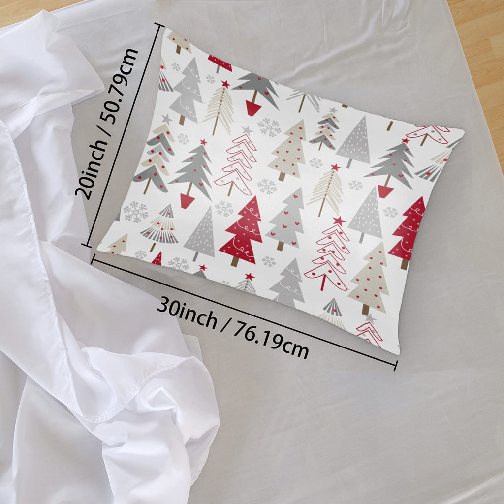 Christmas Light Trees Satin Pillow Case for Hair and Skin Satin Pillowcase Without Zipper Pillowcase, Standard Size Slip Silk Pillow Cases 20"x26" Silk Pillowcases for Bedroom Sofa Home Decor
