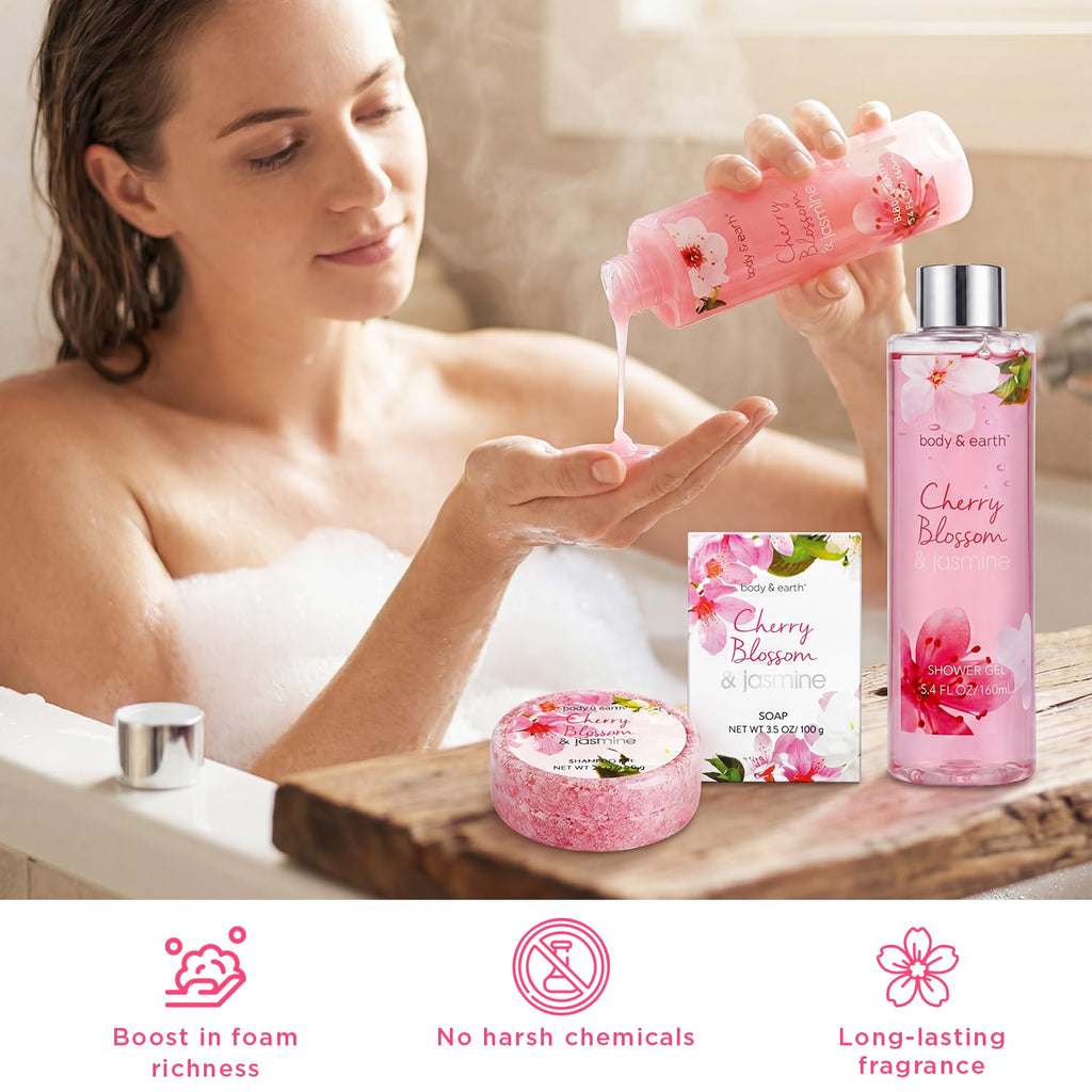 Gift Set for Women Body & Earth Gifts Set Lavender Gift Baskets For Women Bath Sets with Bubble Bath Body Lotion Scented Candle Mother‘s Day Gifts for mom