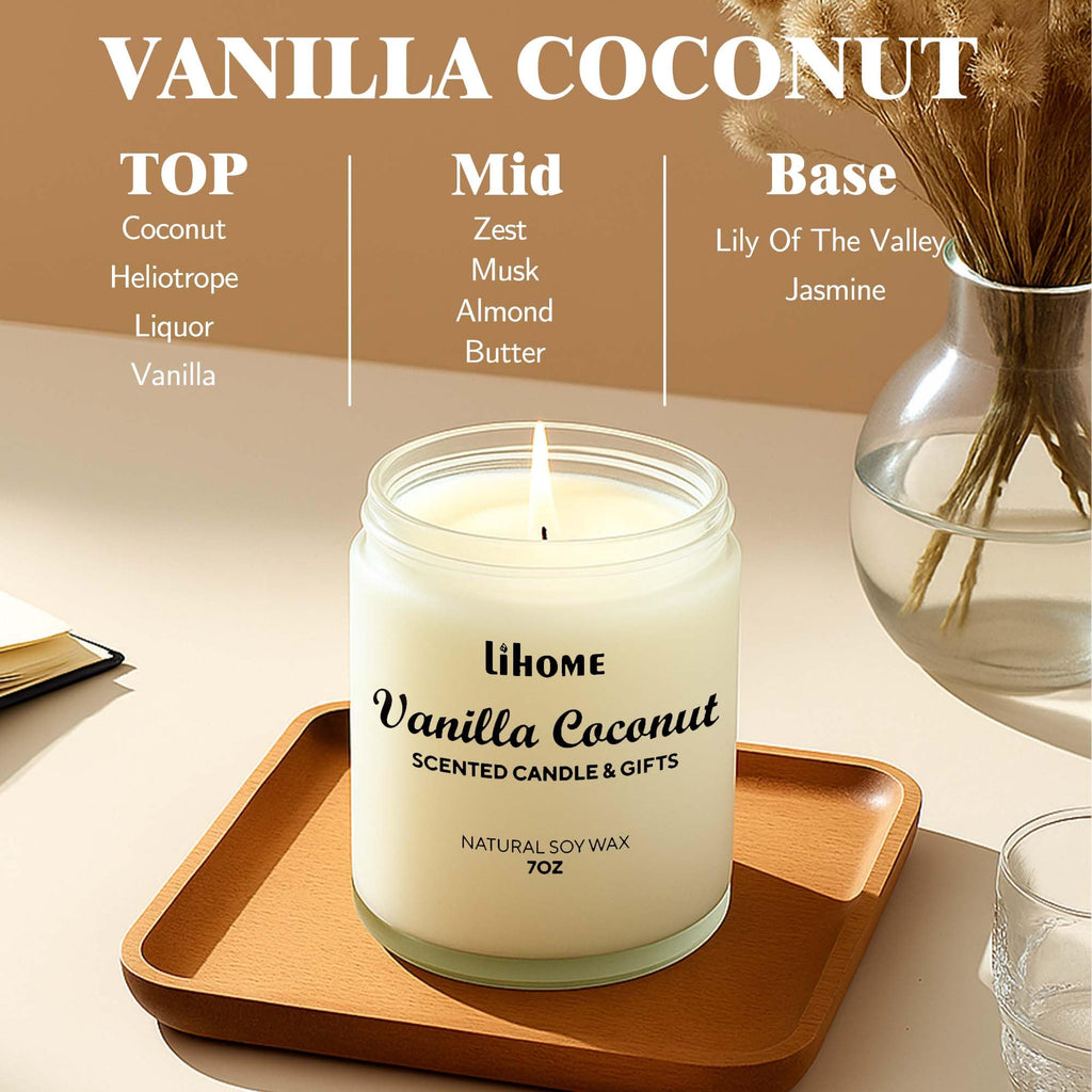 Christmas Candles - Christmas Gifts for Women, Aromatherapy Candle for Home Scented, Natural Soy Wax Vanilla Scented Candles