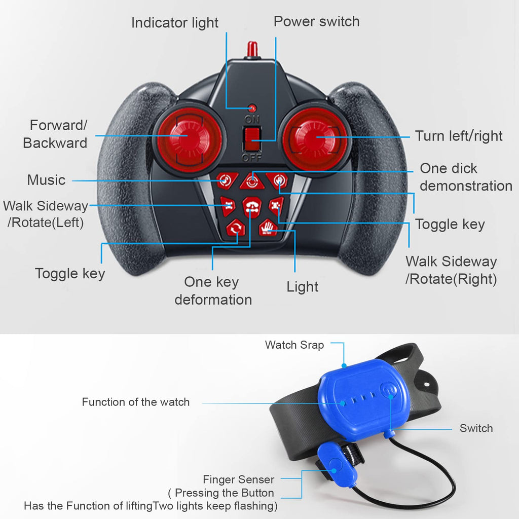 Fosgoit Gesture Sensing RC Stunt Car - Toys for 6-12 Years Old Boys Girls, 4WD Remote Control Car, Hand Controlled Car with Lights Music, Cool Birthday Gifts for Kids Age 6 7 8 9 10 11 12 Years Old