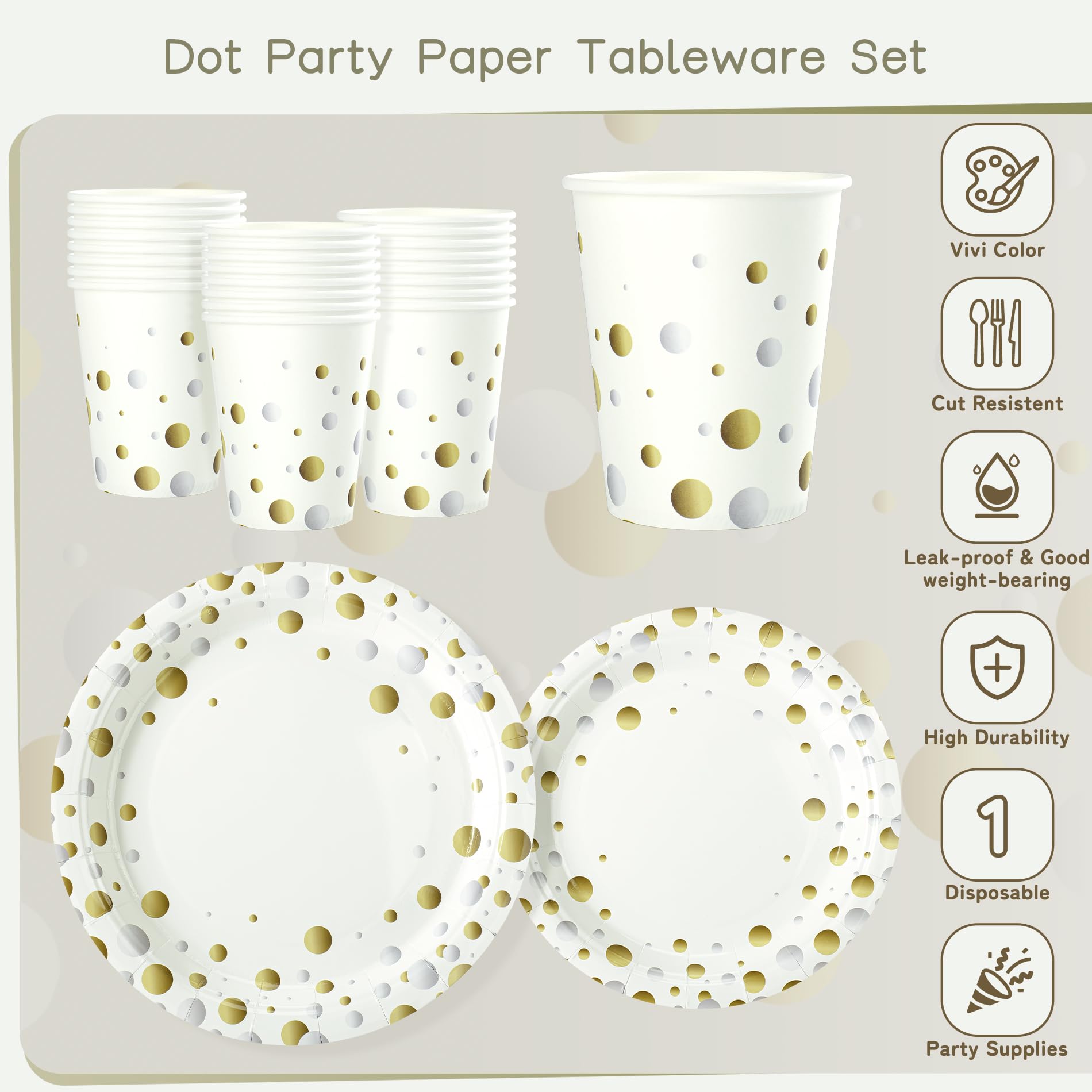 168pcs Happy New Year Party Supplies, Black and White Paper Plates Napkins Cups and Transparent Gold Cutlery for 24 Guests, 2026 New Year Disposable Tableware Supplies for Party Decorations