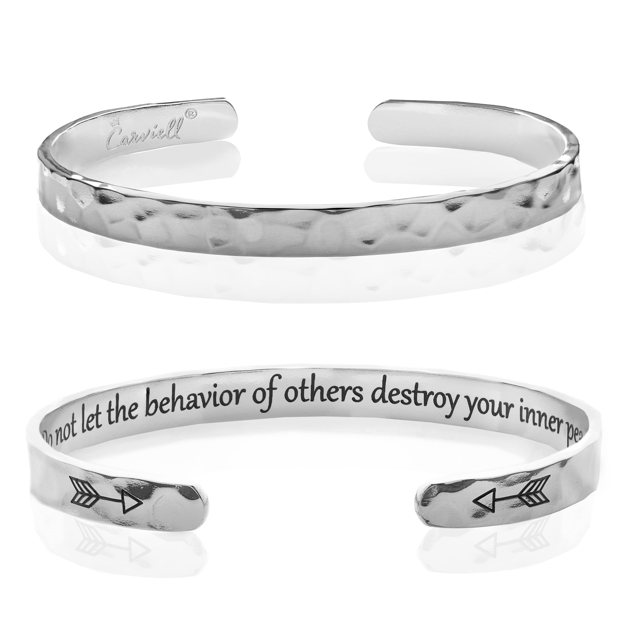 Carviell Bracelet - Gifts for Women – Inspirational, Friendship, Love, Mom, Daughter, Sister, Christian, Graduation, Memorial & Wedding Gifts – 100+ Phrases – Stainless Steel, Gift-Ready