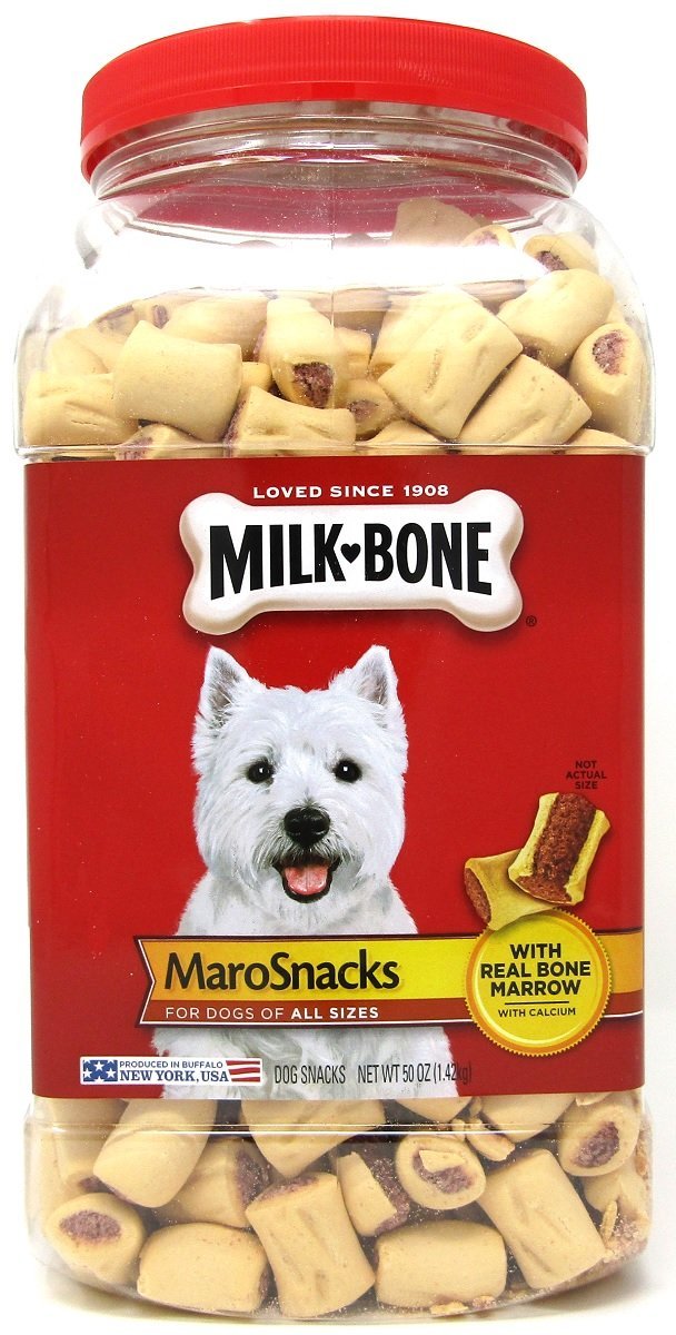 Milk-Bone Flavor Snacks Mini’s Dog Biscuits, Flavored Crunchy Dog Treats, 36 Oz. Canister