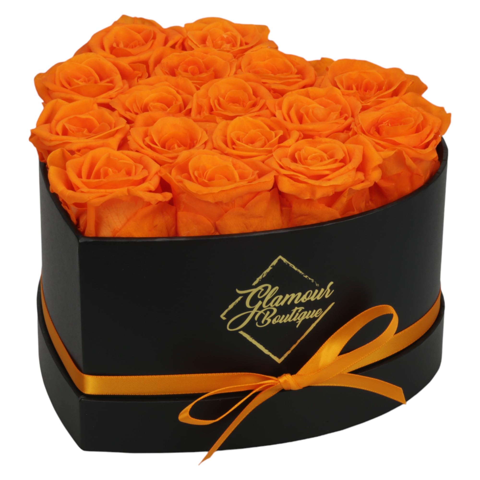 GLAMOUR BOUTIQUE 16 Flower Forever Heart Shape Box, Mothers Day Gift For Mom, Eternal Preserved Roses Gift for Her, Flowers bouquet, For Birthday, Anniversary, Girlfriend - Red