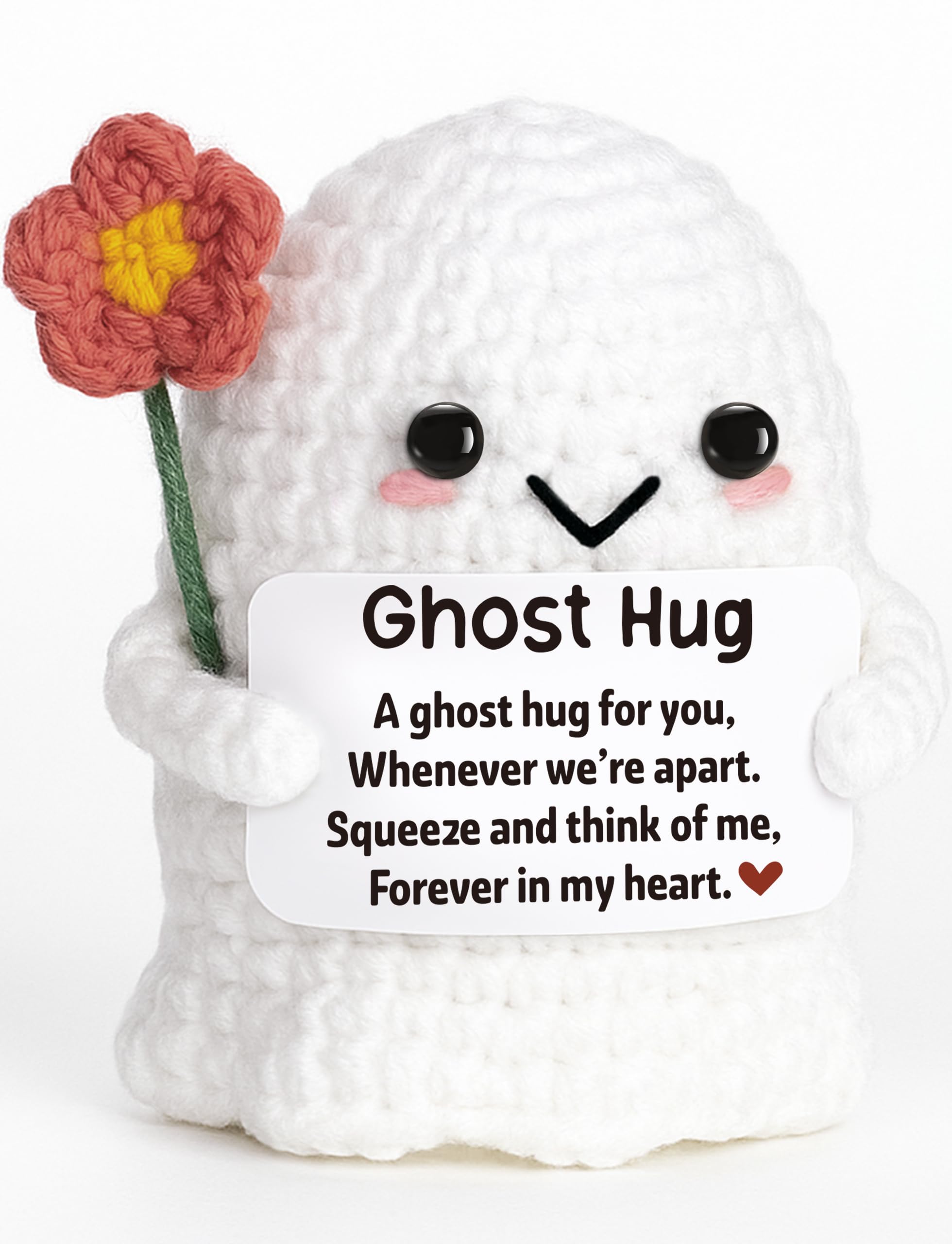 You're My Boo Crochet Ghost - Anniversary Love Birthday Gifts for Women Men Her Him Boyfriend Girlfriend, Fathers Day Card for Husband from Wife - Holiday Stuffers for Halloween Valentine Christmas