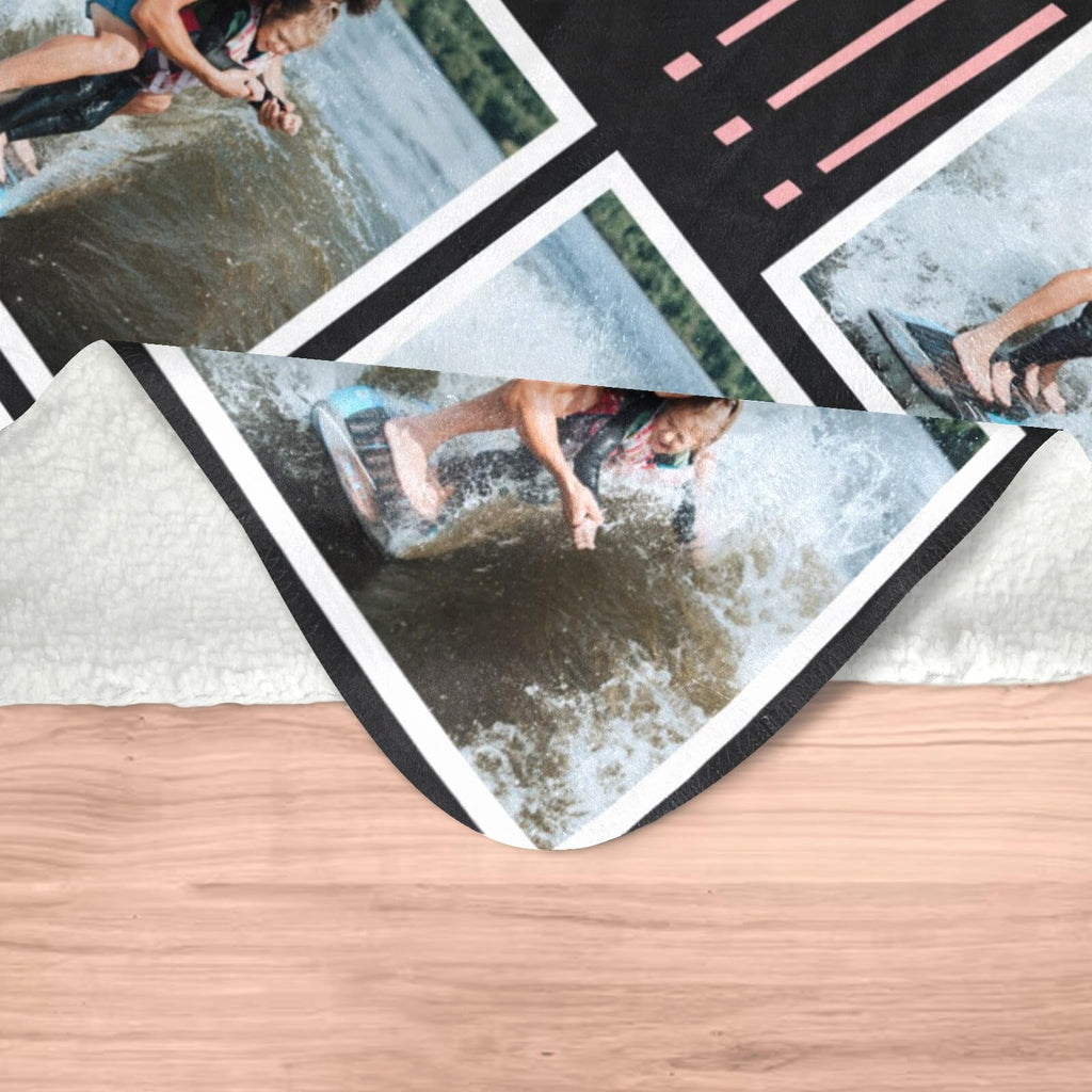 inkArts Custom Blanket Throws with Photos Text Personalized with Picture Customizable, Customize for Mom, Dad, Couple, Girlfriend, Boyfriend, Husband & Wife