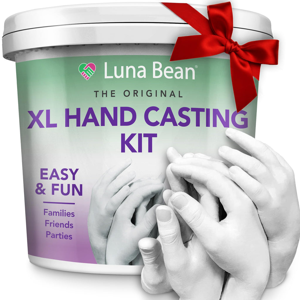 Luna Bean Hand Casting Kit – The Original Hand Mold Kit for Couples – Fathers Day Gift for Dad - Anniversary Engagement Birthday Gifts for Women Men Mom Wife Boyfriend Girlfriend Wedding Bridal Shower