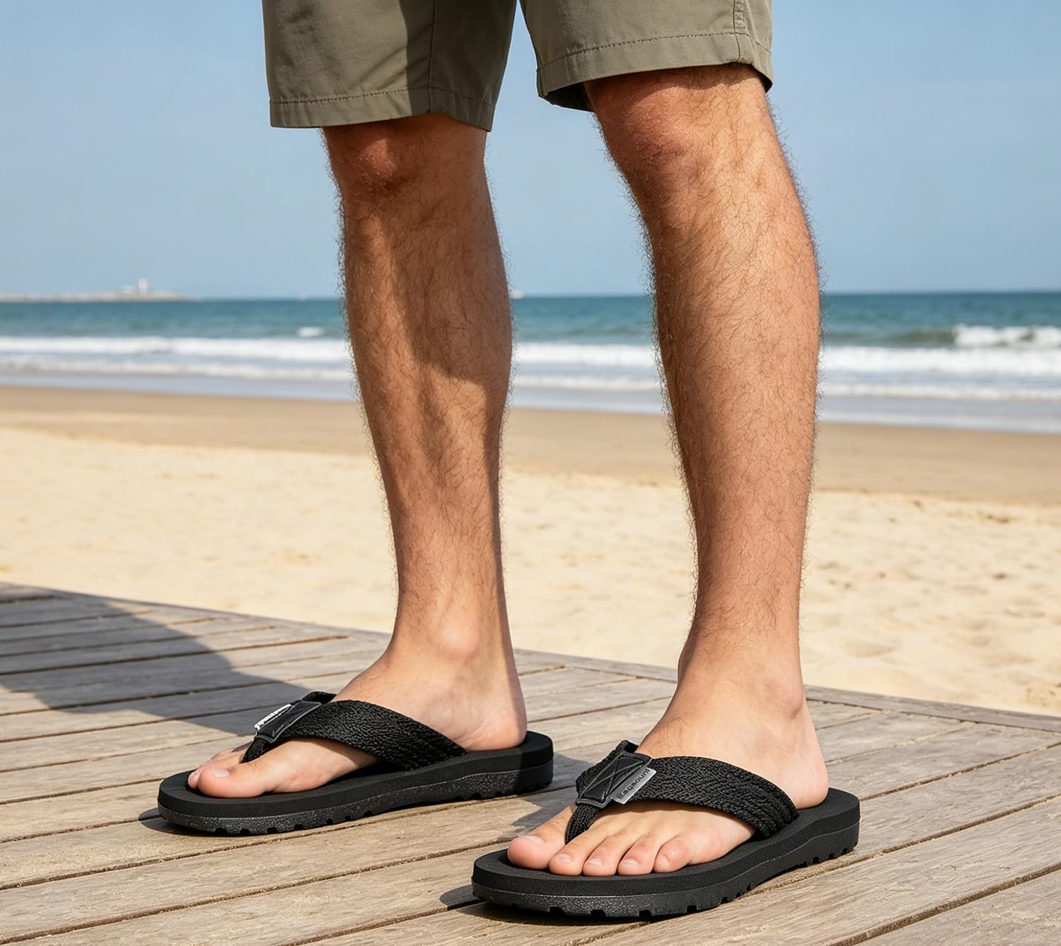 Eagsouni Mens Womens Flip Flops Casual Comfort Thong Sandals Non-Slip Slippers for Beach