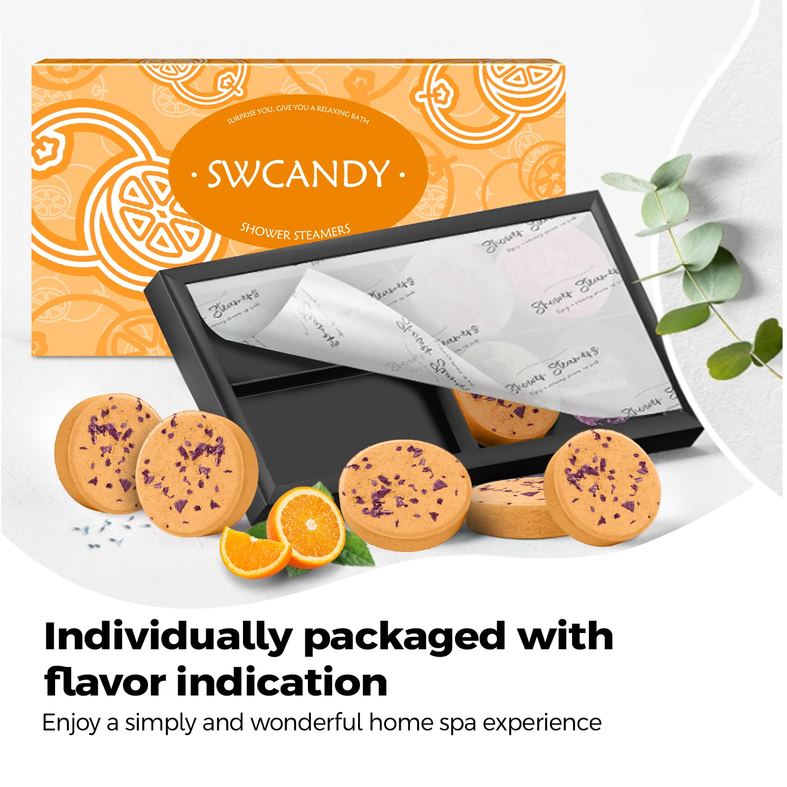 Shower Steamers Aromatherapy Birthday Gifts for Women - SWCANDY 8 Pcs Travel Essentials, Hotel Shower Spa Holidays Mom Wife Grandma Sister Her Self Care Relaxation with Natural Essential Oils Home