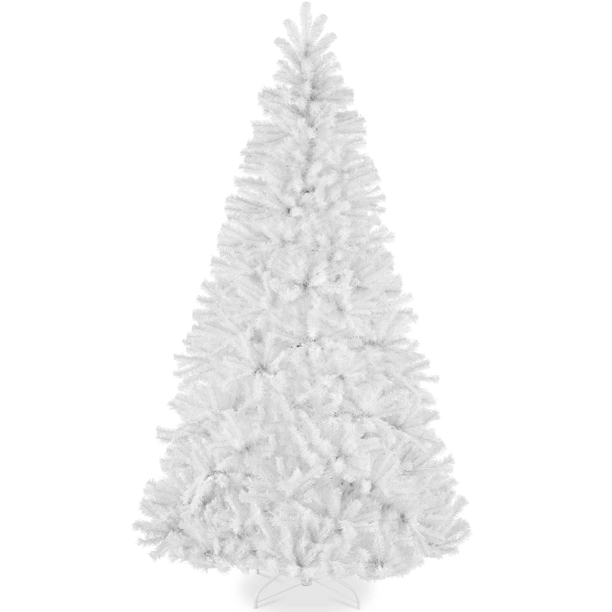 Best Choice Products Artificial Christmas Tree, 7.5ft Premium Unlit Realistic Spruce Holiday Décor w/Dense Branches, Easy Assembly, Metal Base
