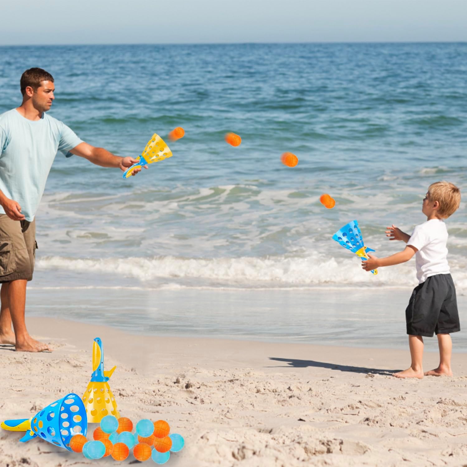 Pop-Pass-Catch Ball Game Outdoor Toys for Kids Games, Pool Beach Toys for Toddler Boys, Indoor Outdoor Games for Kids Ages 3-5-7 4-8-12 Year Old Boys Girls Teens Adults Family & Friends Yard Party Fun