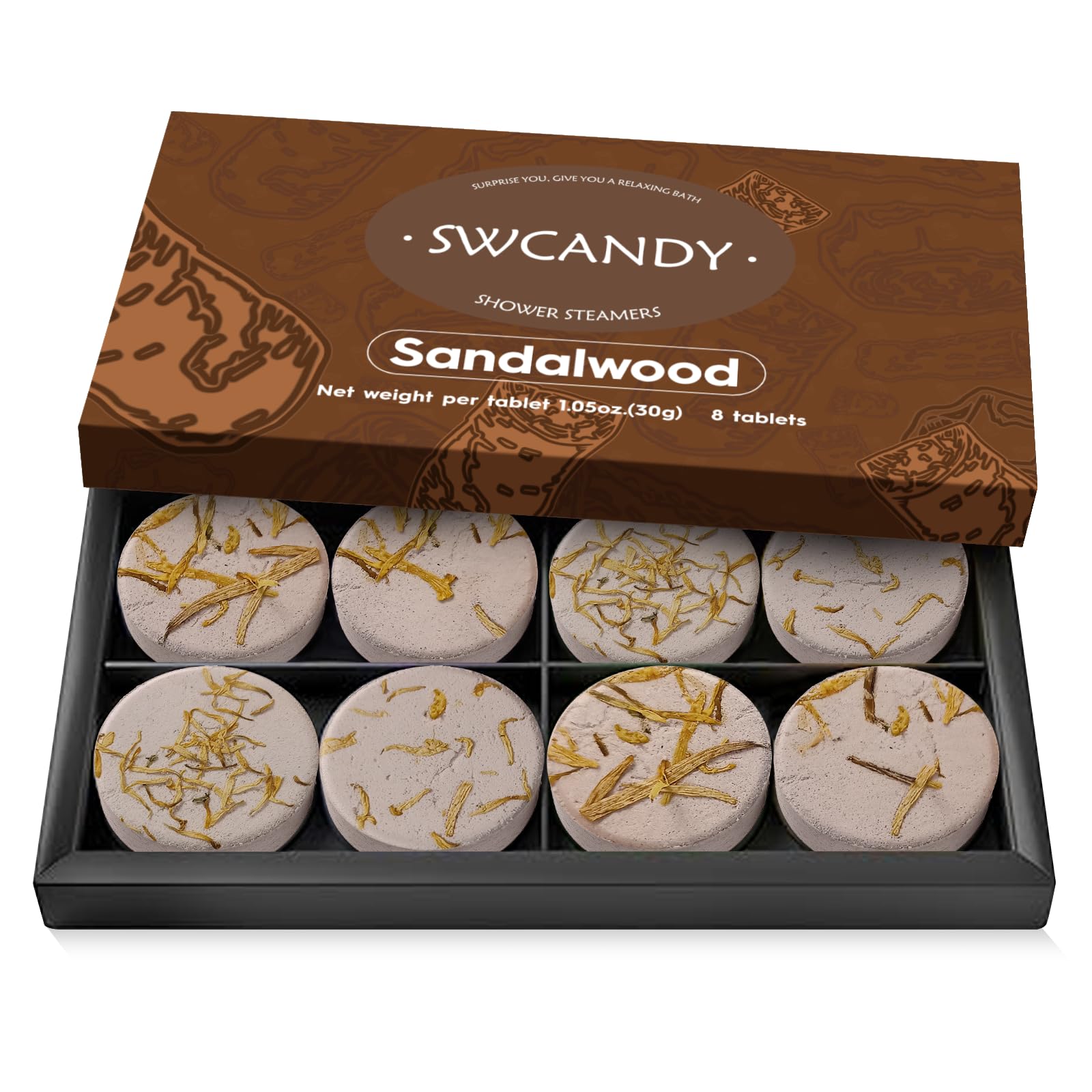 Shower Steamers Aromatherapy Birthday Gifts for Women - SWCANDY 8 Pcs Travel Essentials, Hotel Shower Spa Holidays Mom Wife Grandma Sister Her Self Care Relaxation with Natural Essential Oils Home