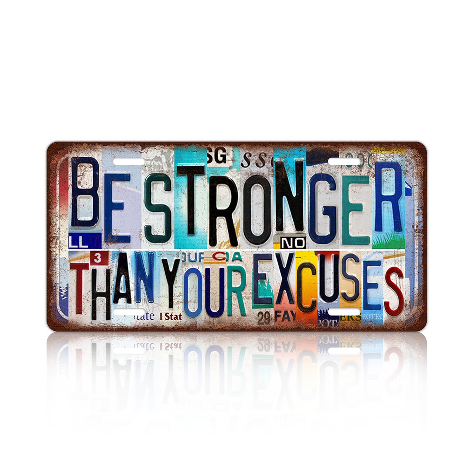 Vintage Wall Decor Grandkids The Best Part Of Growing Old License Plate Metal Sign Tin Signs Poster
