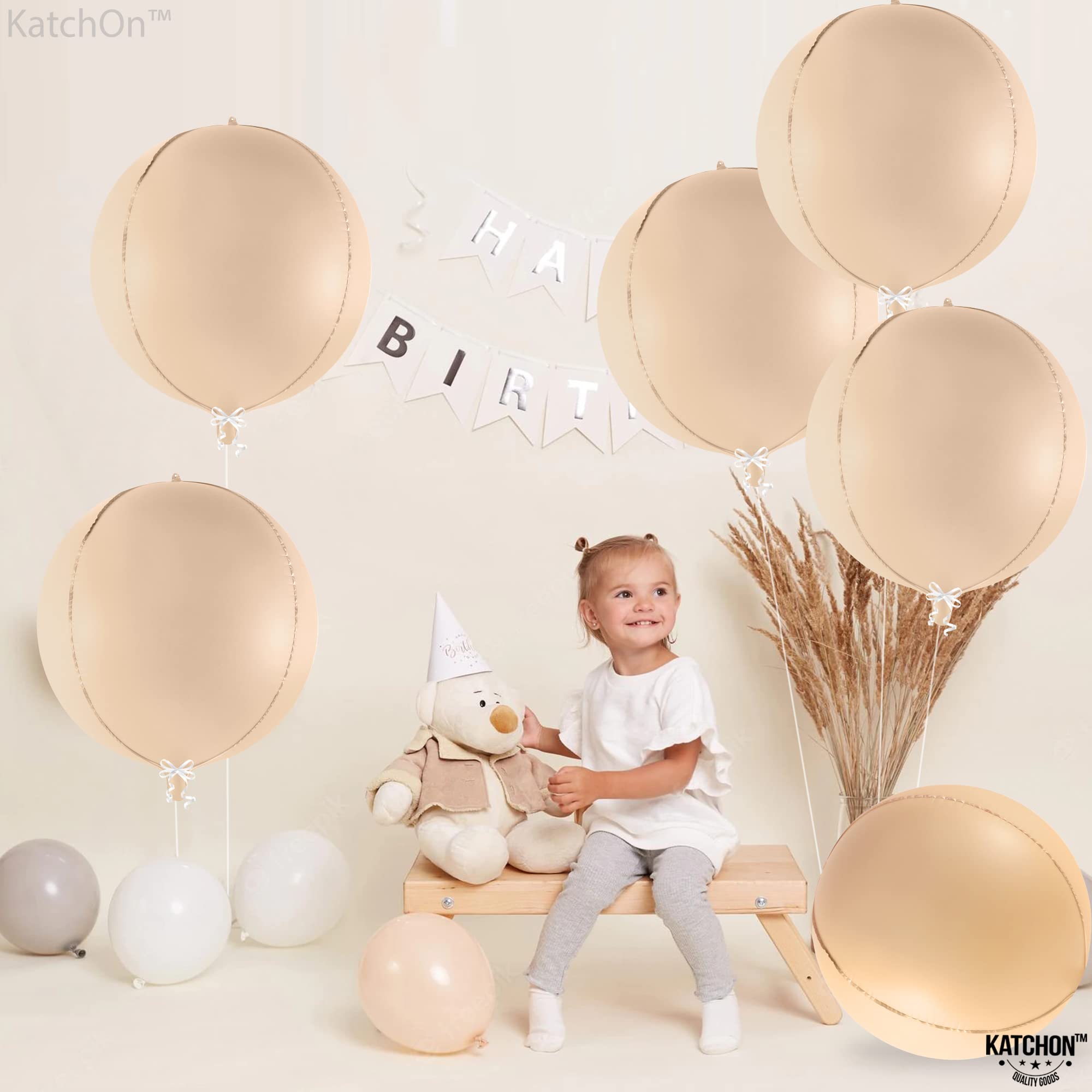 KatchOn, Big Silver Disco Ball Balloons - 22 Inch, Pack of 6 | Disco Party Decorations, 4D Sphere Disco Balloons for 70s Theme Party Decor, Bachelorette Party Decorations | Graduation Decorations 2026