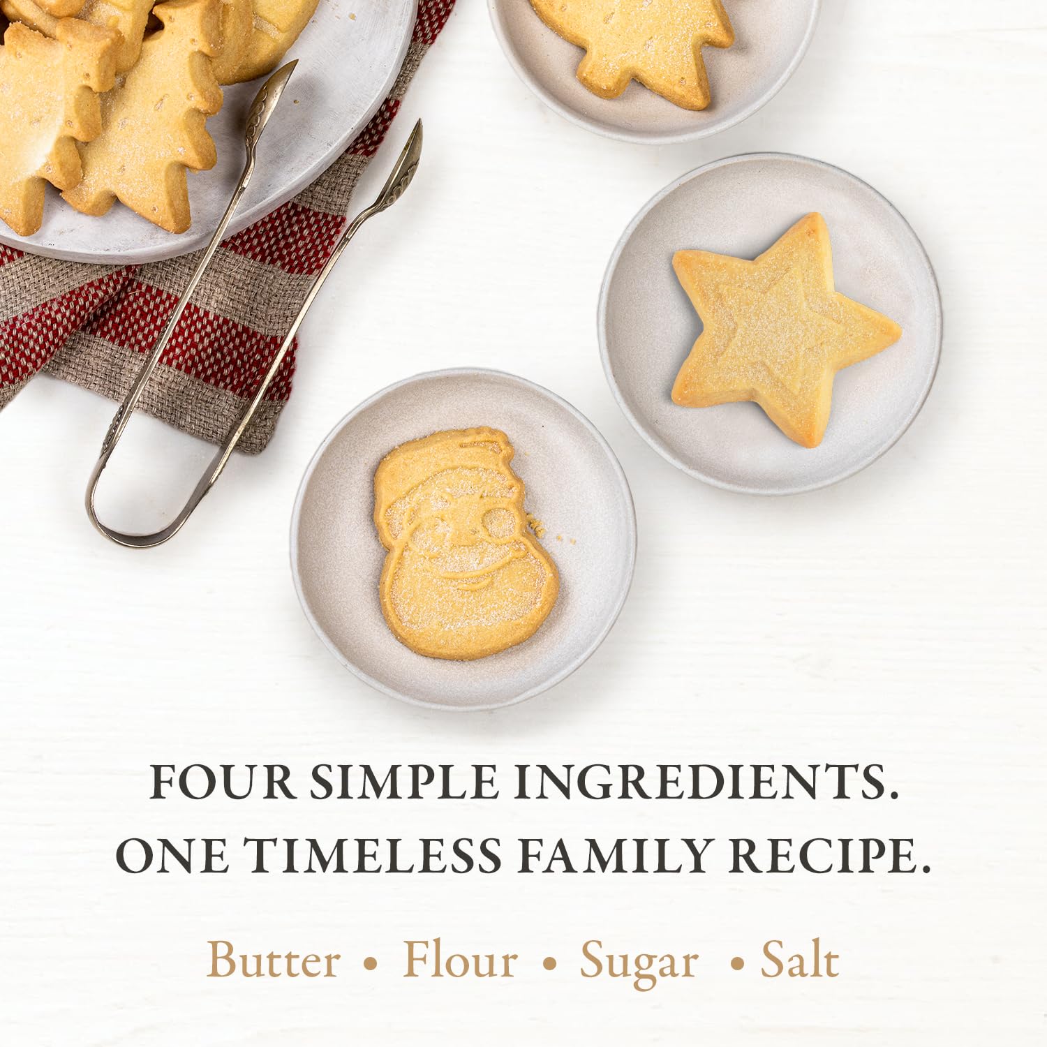 Walker's Shortbread Christmas Tree Shaped Mini Holiday Cookies, Pure Butter Shortbread Cookies, 5.3 Oz Box