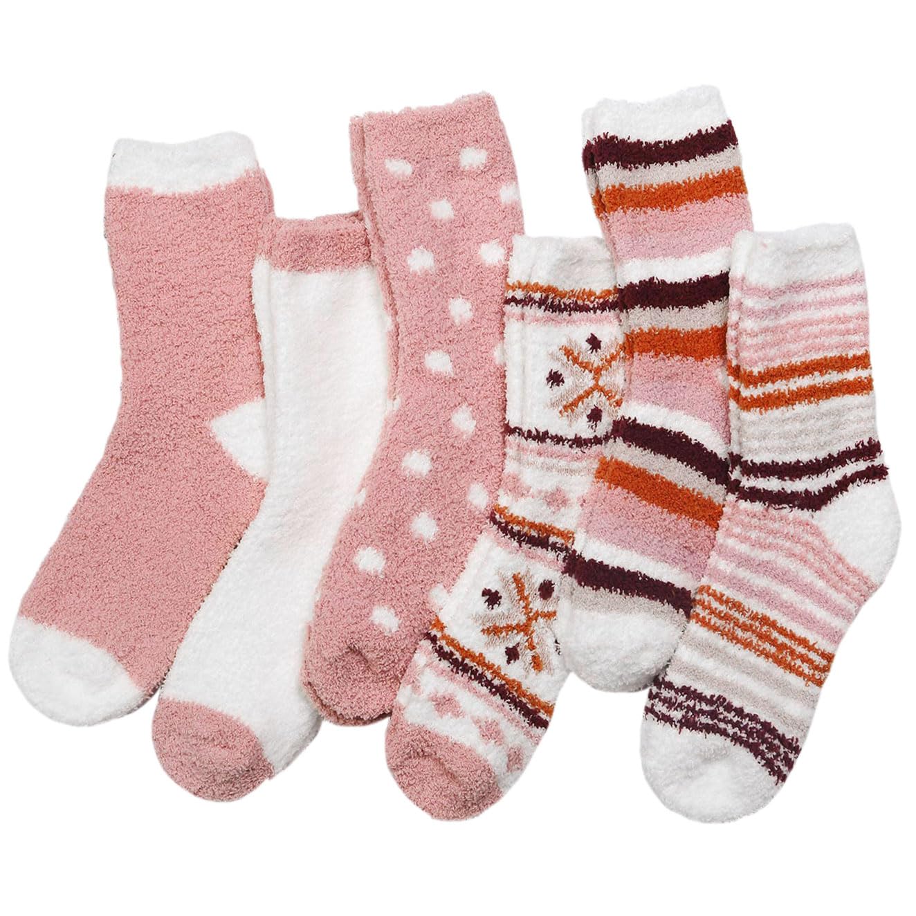 Plush Fuzzy Socks for Women Fluffy Cozy Slipper Socks Fall Thanksgiving Birthday Gifts for Her