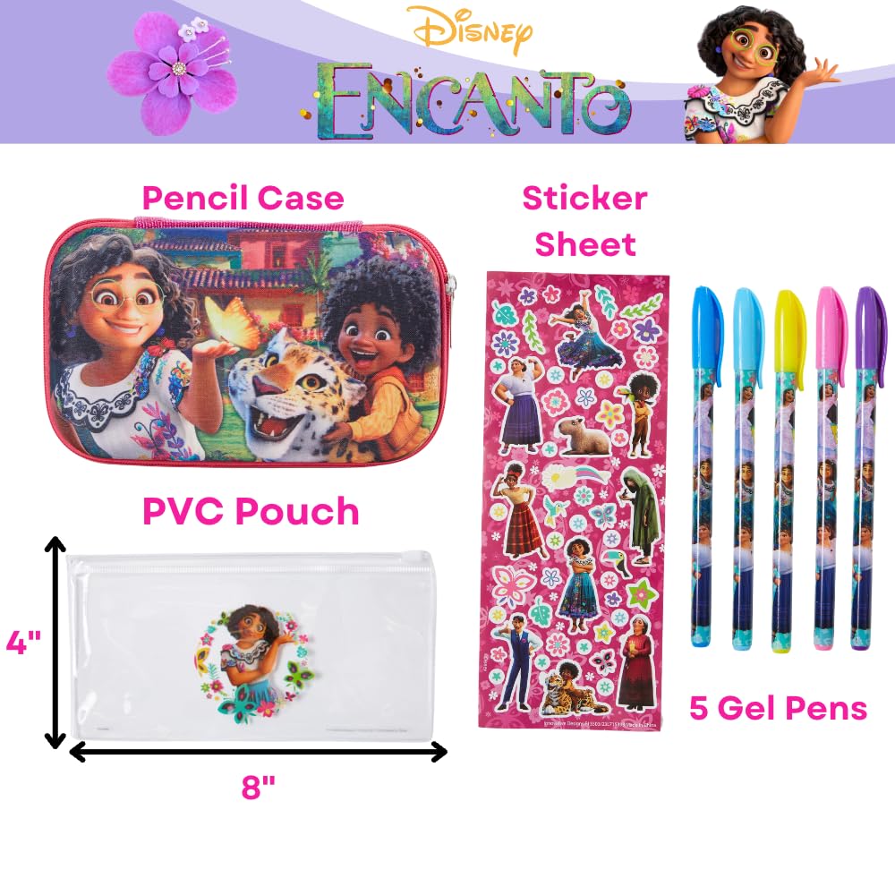 Innovative Designs Barbie Pencil Case Set with Stickers and Gel Pens for Kids, Molded with Zip Closure, Pink
