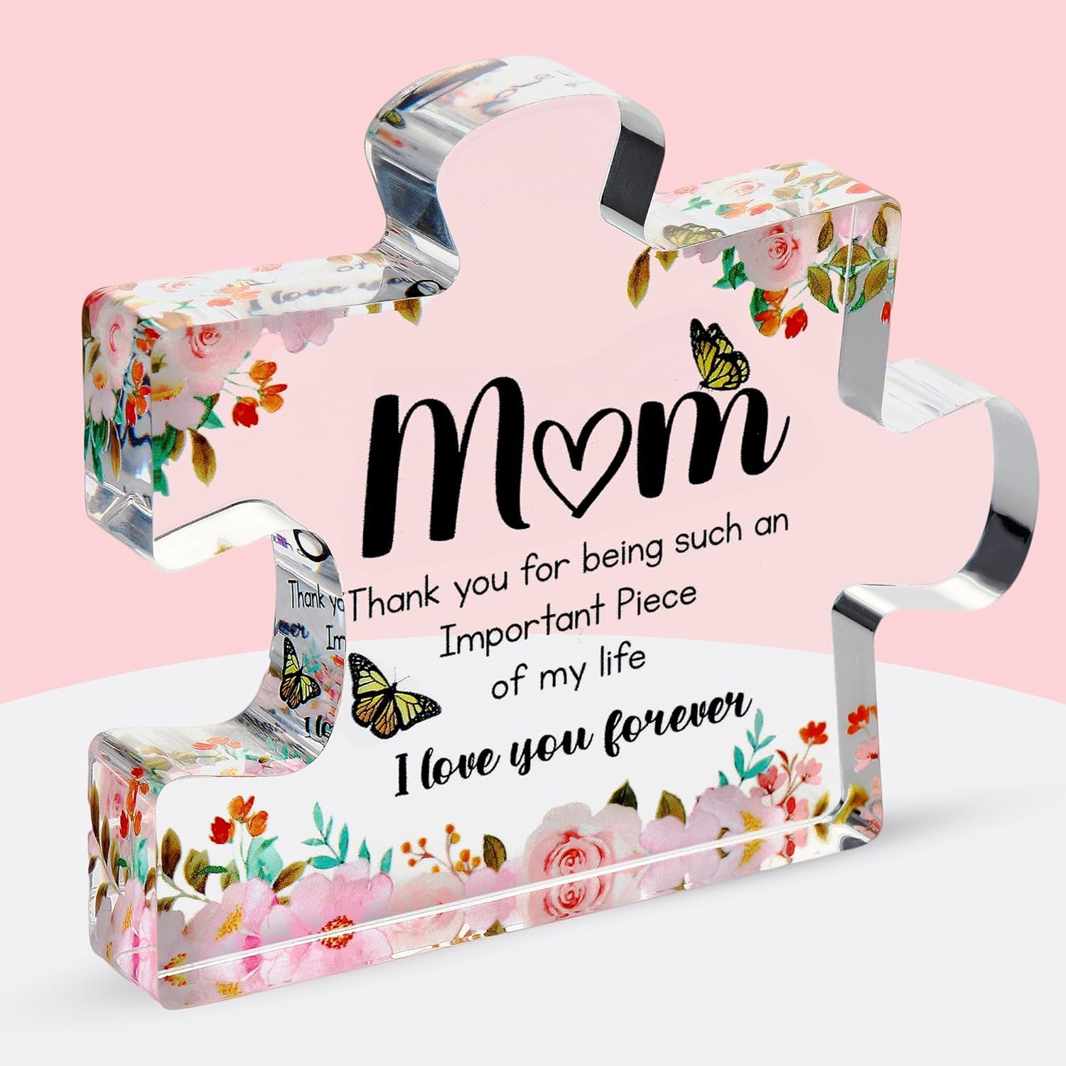 Engraved Acrylic Block Puzzle - Sentimental Gift for Her - Valentine's Day & Fiance Birthday Gift