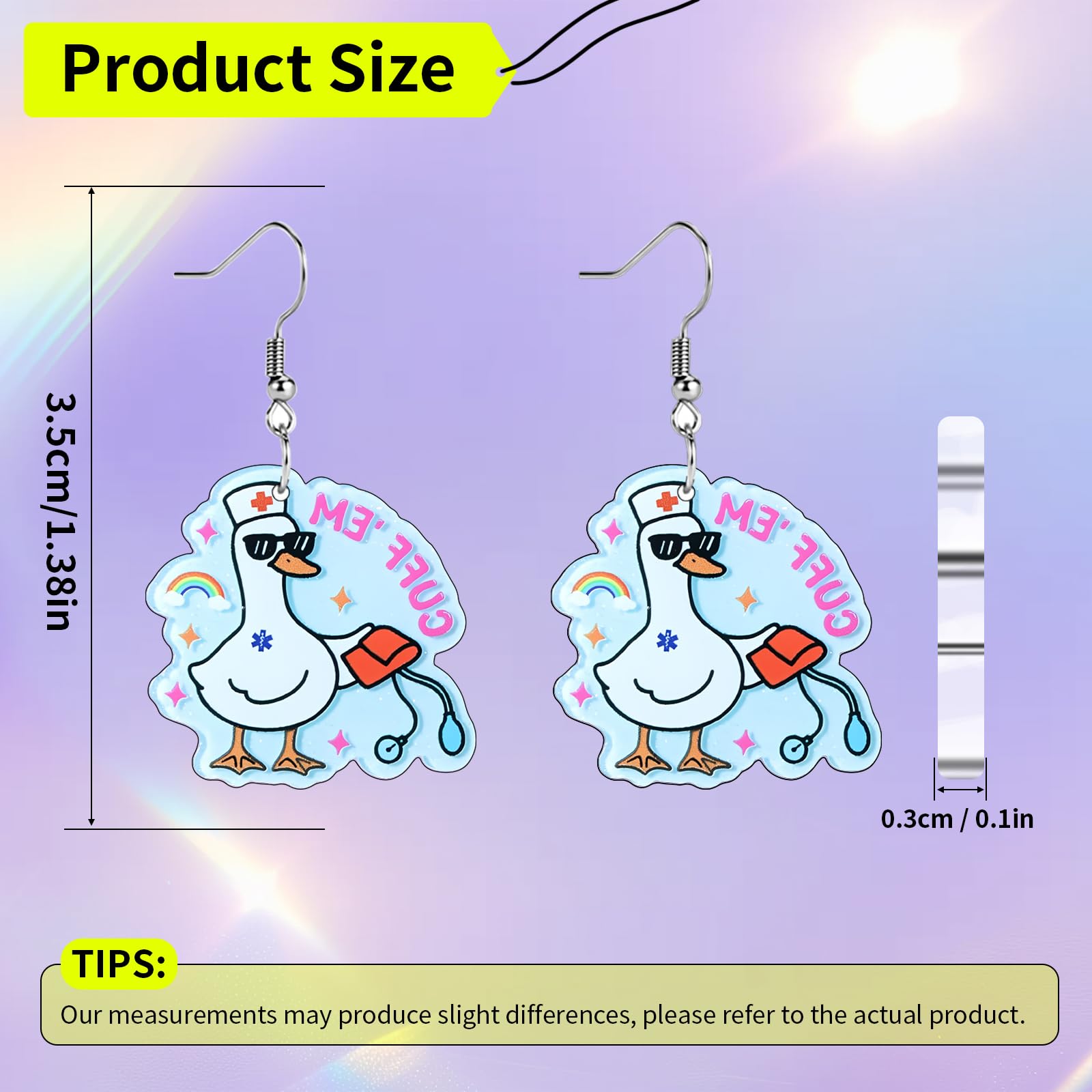 Funny Dog Sunflower Paw Print Earrings for Women - Unique & Quirky Funky Acrylic Dangle Earrings, Cute & Silly Novelty Design, Wacky & Crazy Earrings for Fun Lovers