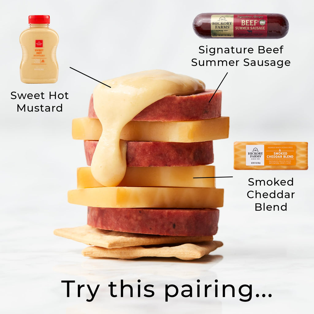 Hickory Farms Farmhouse Meat & Cheese Food Gift Basket (Small) - Box Set | Charcuterie Board Food | Summer Sausage | Father's Day | Mother's Day | Easter | Christmas | Holiday | Housewarming | Gourmet | Sympathy | Care Package