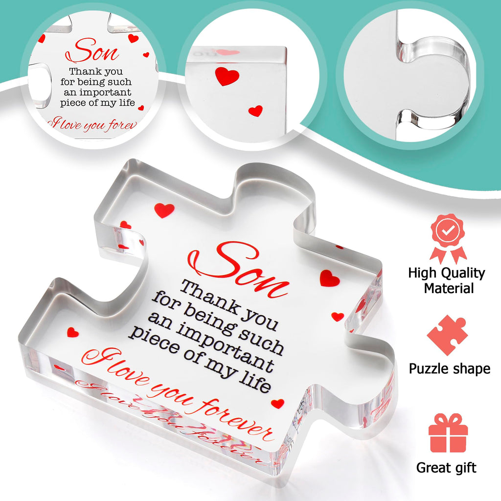 Engraved Acrylic Block Puzzle - Sentimental Gift for Her - Valentine's Day & Fiance Birthday Gift
