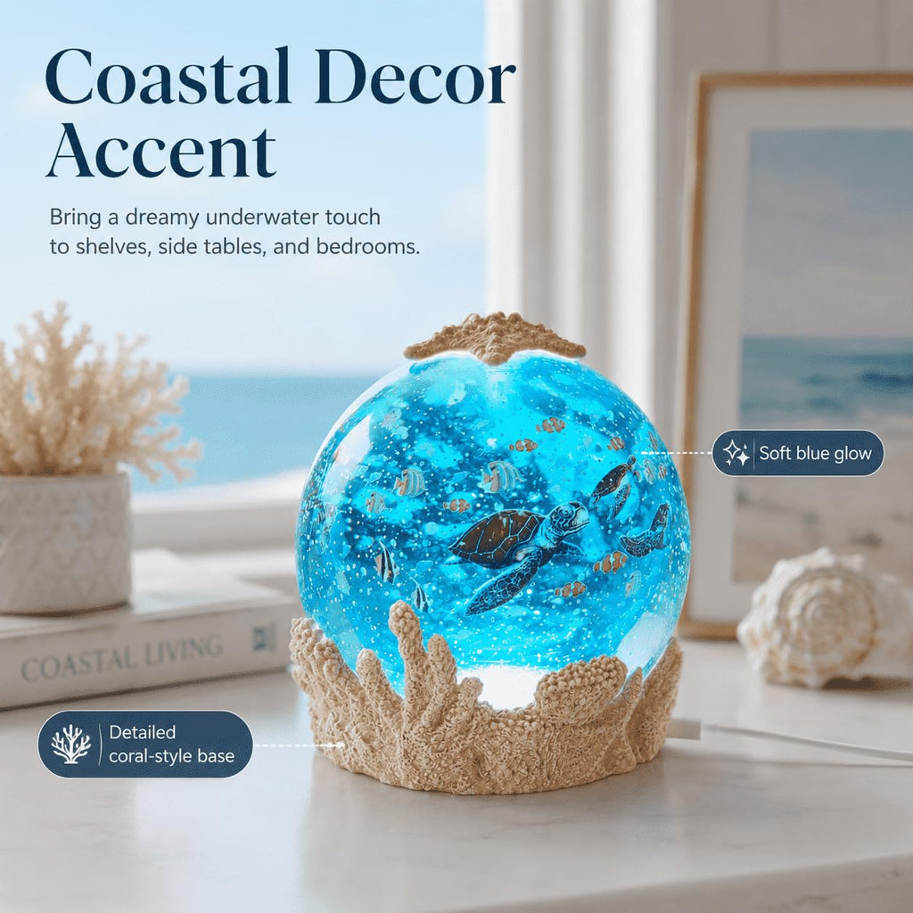 Fall Snow Globe Lantern with Swirling Maple Leaves, 9.45 Inch Autumn Water Lantern with 6 Hours Timer, USB & Battery Powered Thanksgiving Tabletop Home Decor