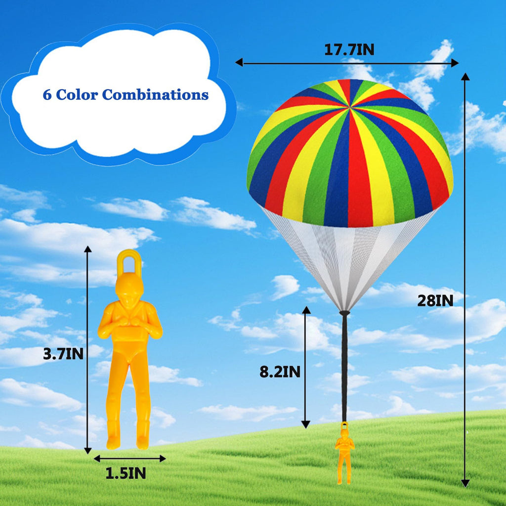 Parachute Toy Easter Eggs Outdoor Flying Parachute for Kid, Throwing Children's Flying Toys with Small Figures, Easter Basket Stuffers Top Indoor Hand Throw Soliders for 3-12 Year Old (10PCS)