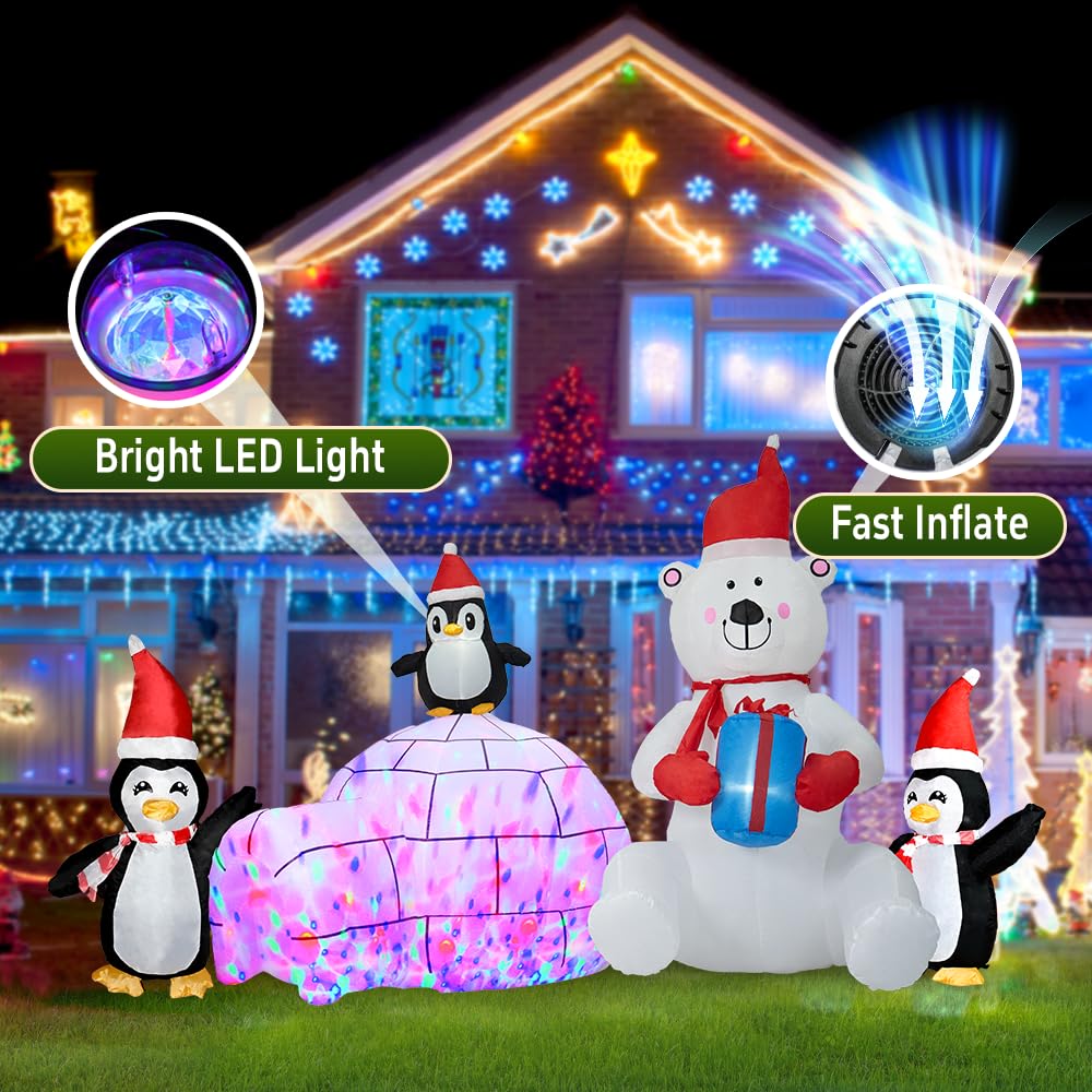 12ft Christmas Snowman Inflatable Outdoor Decoration Yard Decoration Built-in LED Lights for Christmas Holiday Party Indoor, Outdoor, Yard, and Lawn Decorations