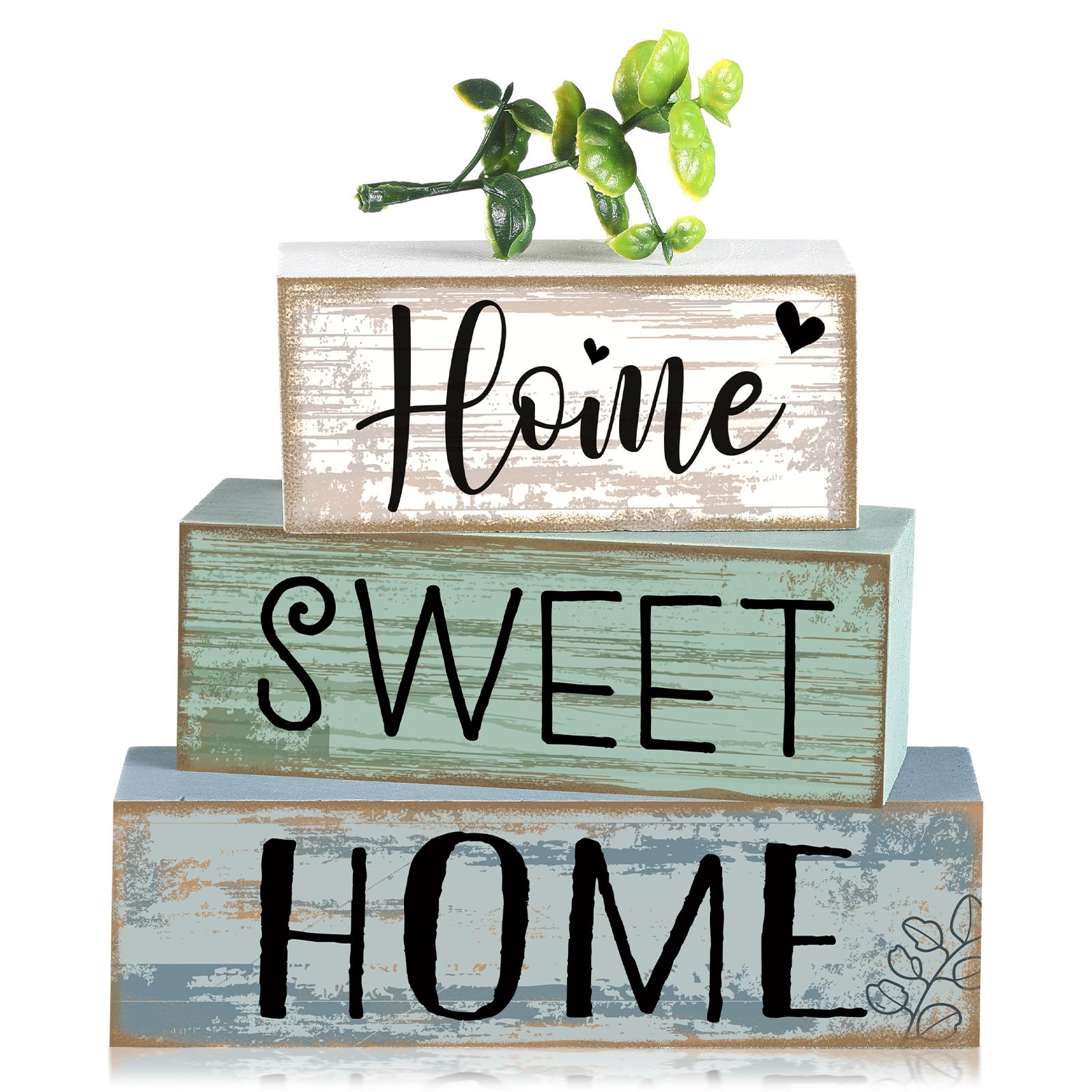Moucuny 4 Pcs Christmas Table Decor Wooden Hot Cocoa Decoration Christmas Centerpiece Winter Tiered Tray Decor Decorative Red Hot Cocoa Block Signs Gift Farmhouse Xmas Decoration for Home Kitchen