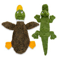 Best Pet Supplies Squeaky Dog Toys with Soft Durable Fabric for Small, Medium and Large Pets Interactive Toy for Indoor Play, Supports Active Biting and Play - 4 Figures, Small