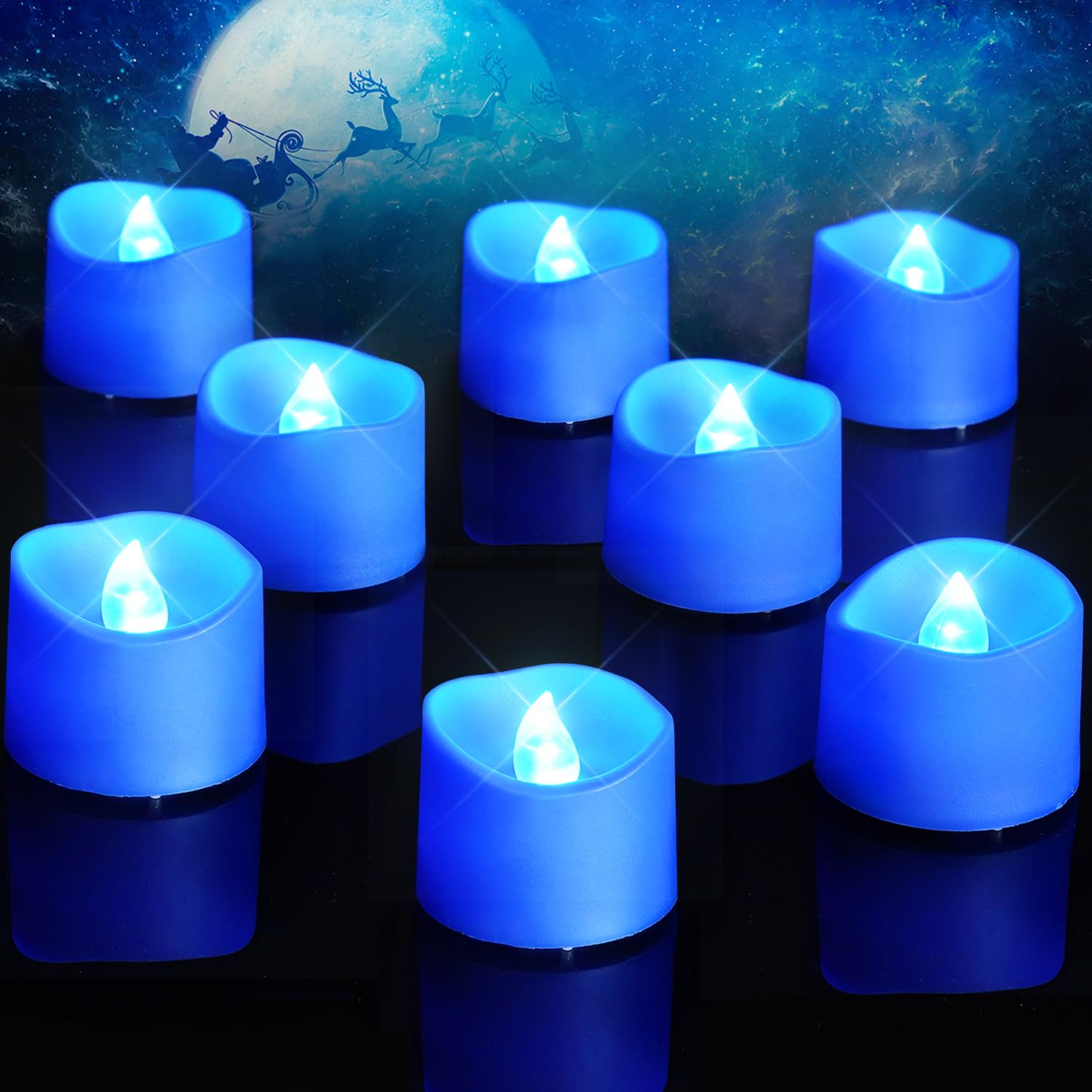 Homemory Green Tea Lights Candles Battery Operated, 200+Hour Flameless Flickering Fake Electric LED Colored Tealights for St. Patrick's Day, Christmas, Theme Party, Seasonal Celebrations, 12-Pack