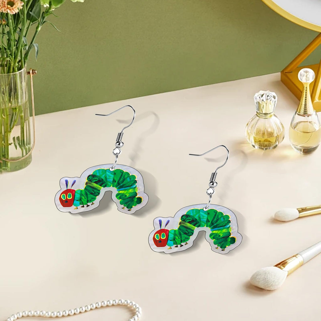 Funny Dog Sunflower Paw Print Earrings for Women - Unique & Quirky Funky Acrylic Dangle Earrings, Cute & Silly Novelty Design, Wacky & Crazy Earrings for Fun Lovers