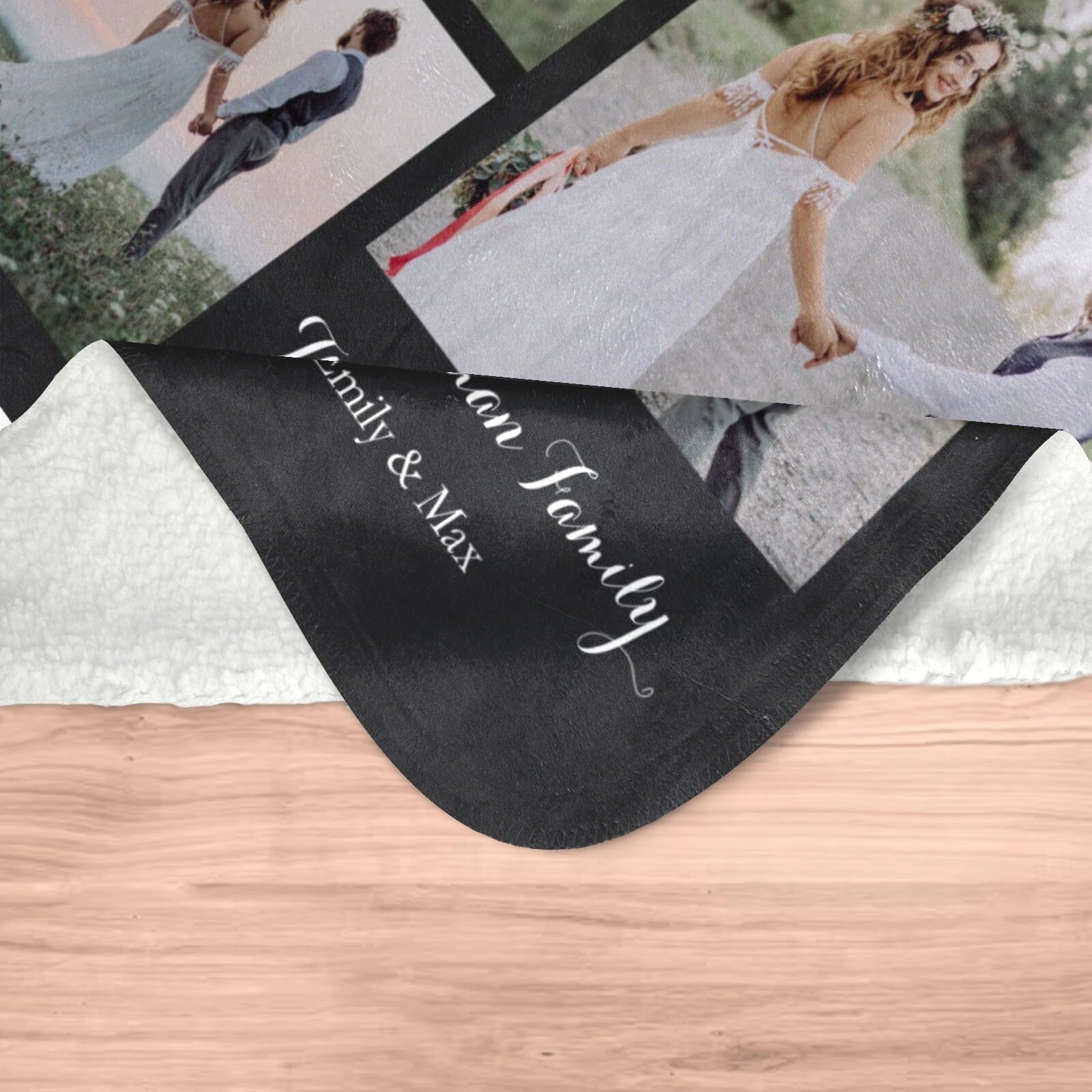 inkArts Custom Blanket Throws with Photos Text Personalized with Picture Customizable, Customize for Mom, Dad, Couple, Girlfriend, Boyfriend, Husband & Wife