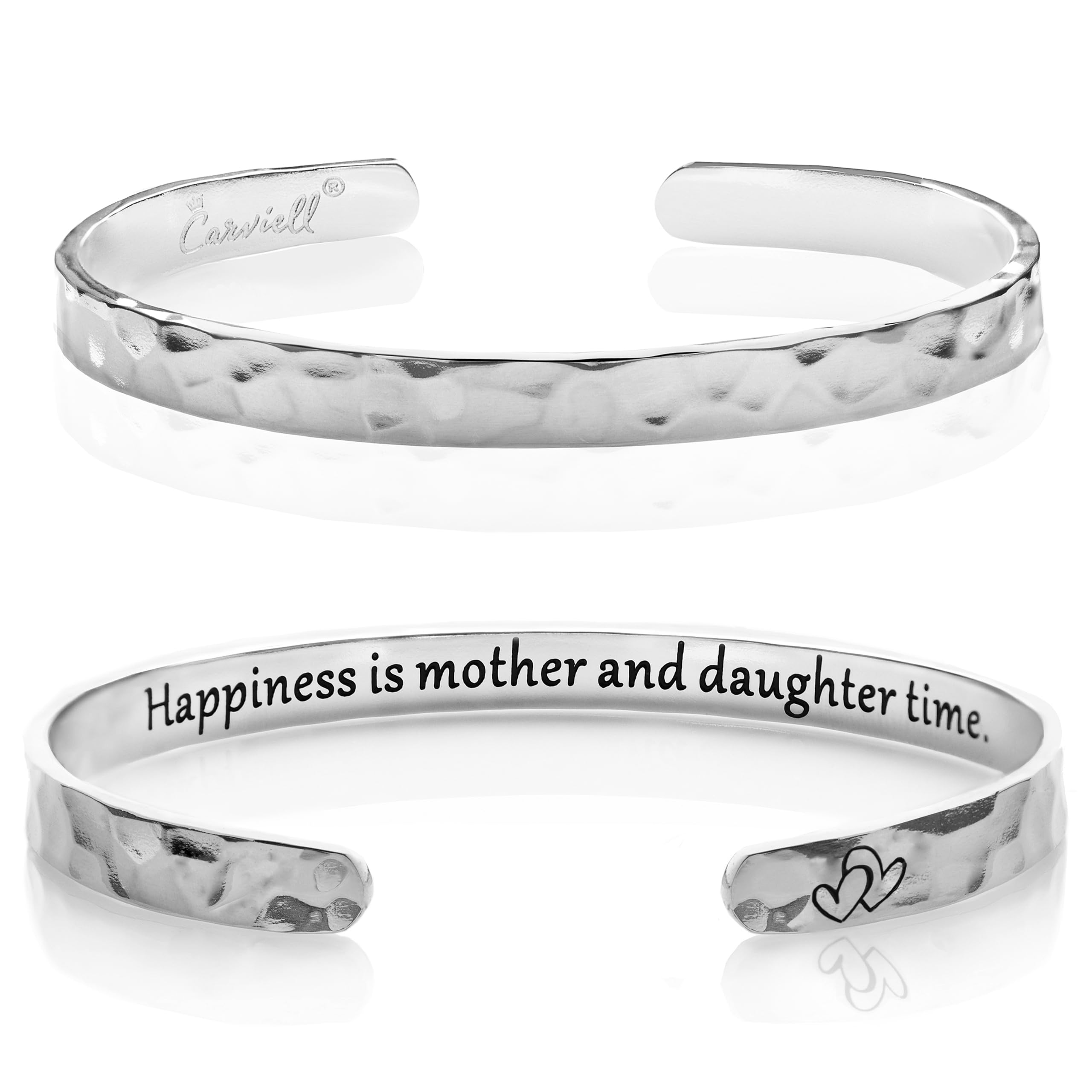 Carviell Bracelet - Gifts for Women – Inspirational, Friendship, Love, Mom, Daughter, Sister, Christian, Graduation, Memorial & Wedding Gifts – 100+ Phrases – Stainless Steel, Gift-Ready