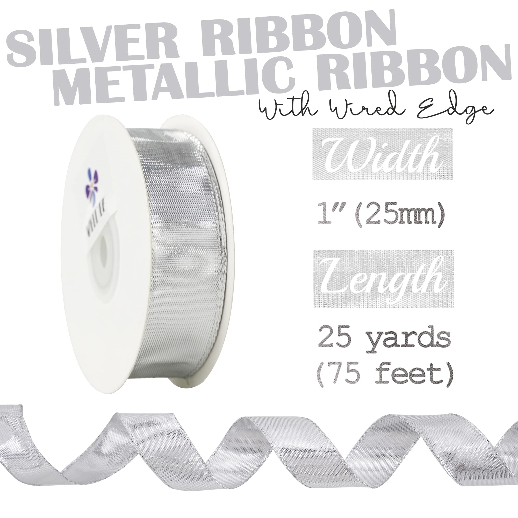 MEEDEE 3/8 Inch Satin Ribbon Set – 10 Rolls Rainbow Double Face Ribbon for Gift Wrapping, 5 Yards Each (Total 50 Yards), Decorative Ribbon for Presents & Party Favors