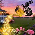 Solar Watering Can Lights, Cat Hanging Lantern Solar Lights Outdoor, Cat Lover Gifts for Mom Women Birthday Mother's Day Christmas, Waterproof Garden Decor Outside Patio Yard Pathway Backyard