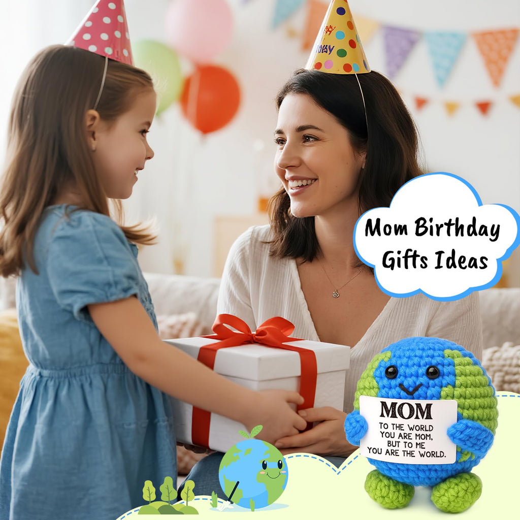 Mothers Day Gifts for Moms Wife Birthday Gift for Mom from Daughter Best Mom Ever Gifts Easter Eggs Filled Basket Stuffers Mothers Day Decorations New Bonus Step Mama Earth Crochet Gift I Love You Mum