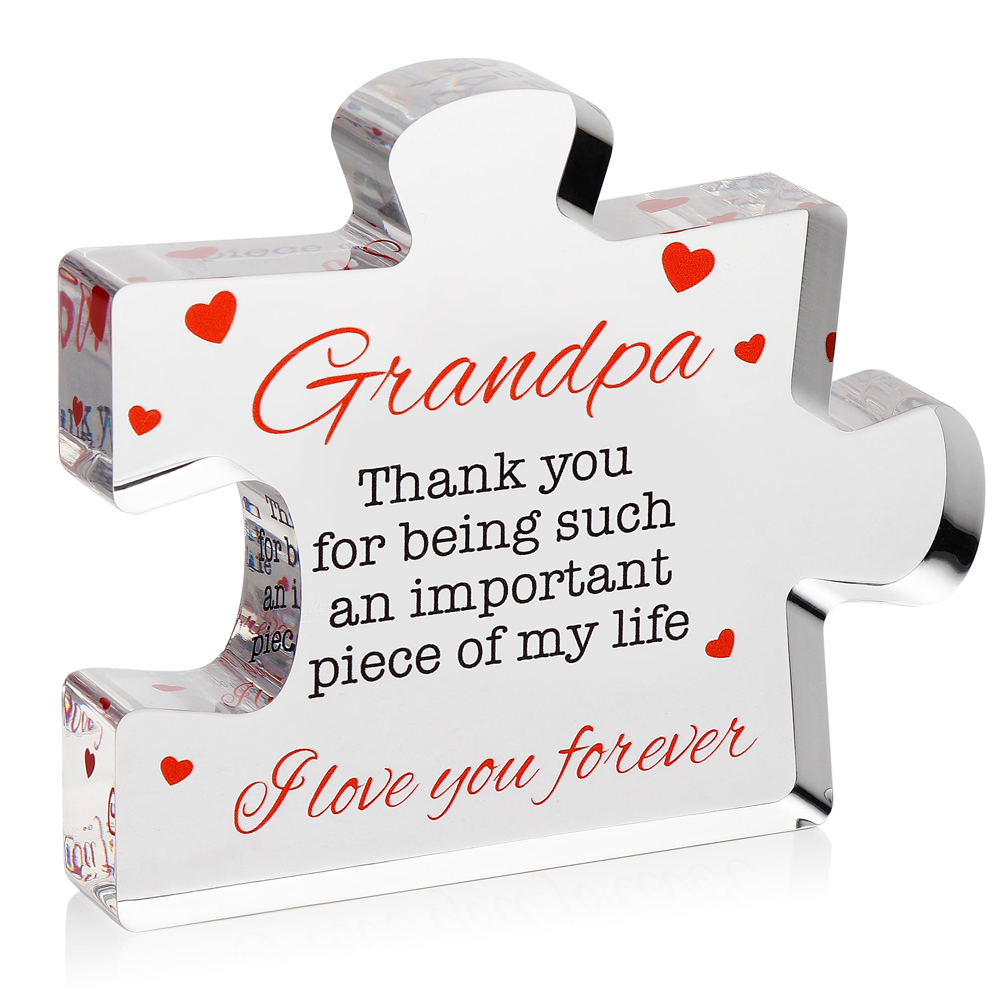 Engraved Acrylic Block Puzzle - Sentimental Gift for Her - Valentine's Day & Fiance Birthday Gift