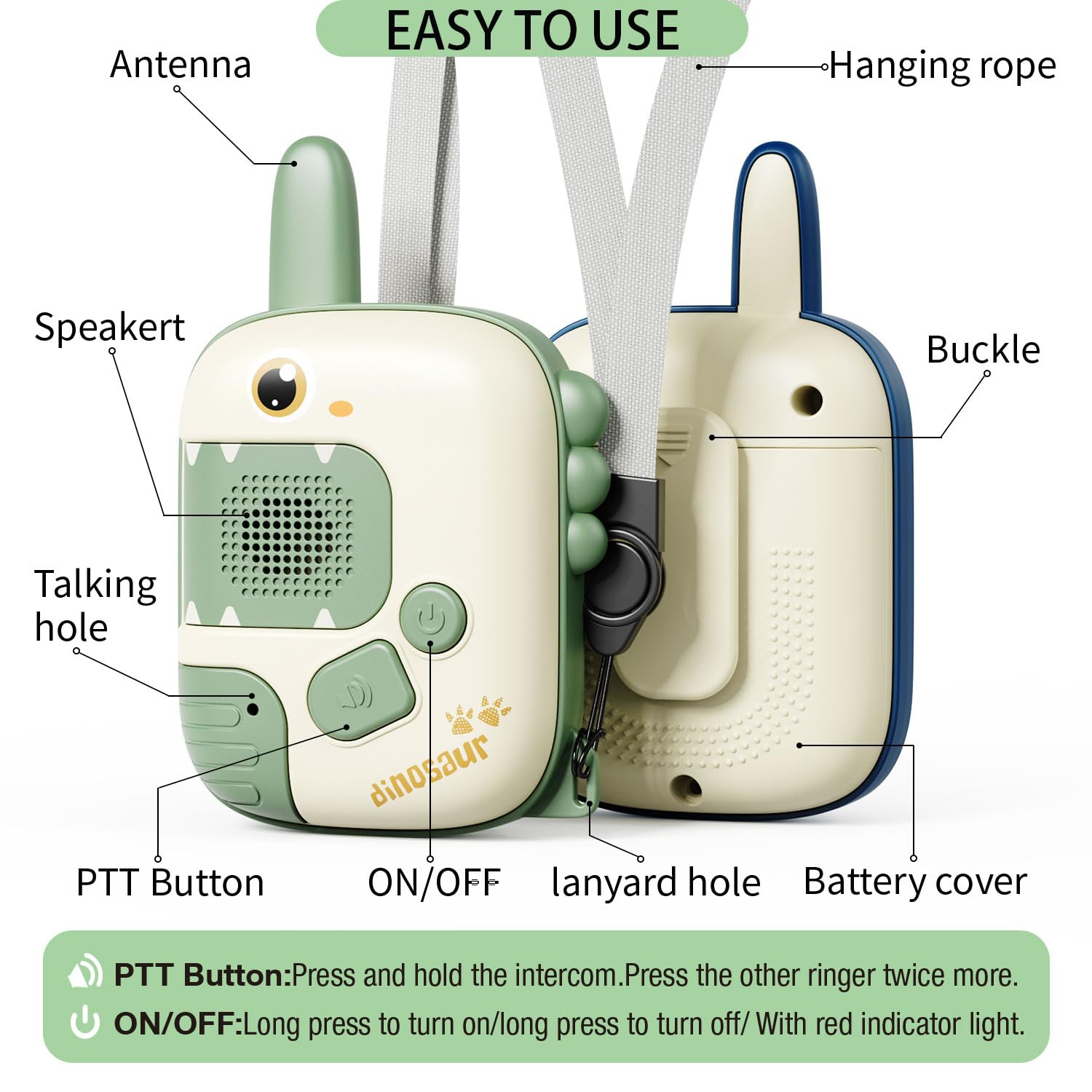 JKGIFTS Walkie Talkies Toys for Girls:Unicorn Toys 2 Pack Birthday Gifts for 3 4 5-7 8 Year Old Girls Toy for 4 5 6 7 8-10 Year Old Camping Outdoor Game,Christmas Stocking Stuffers for Girls Kids